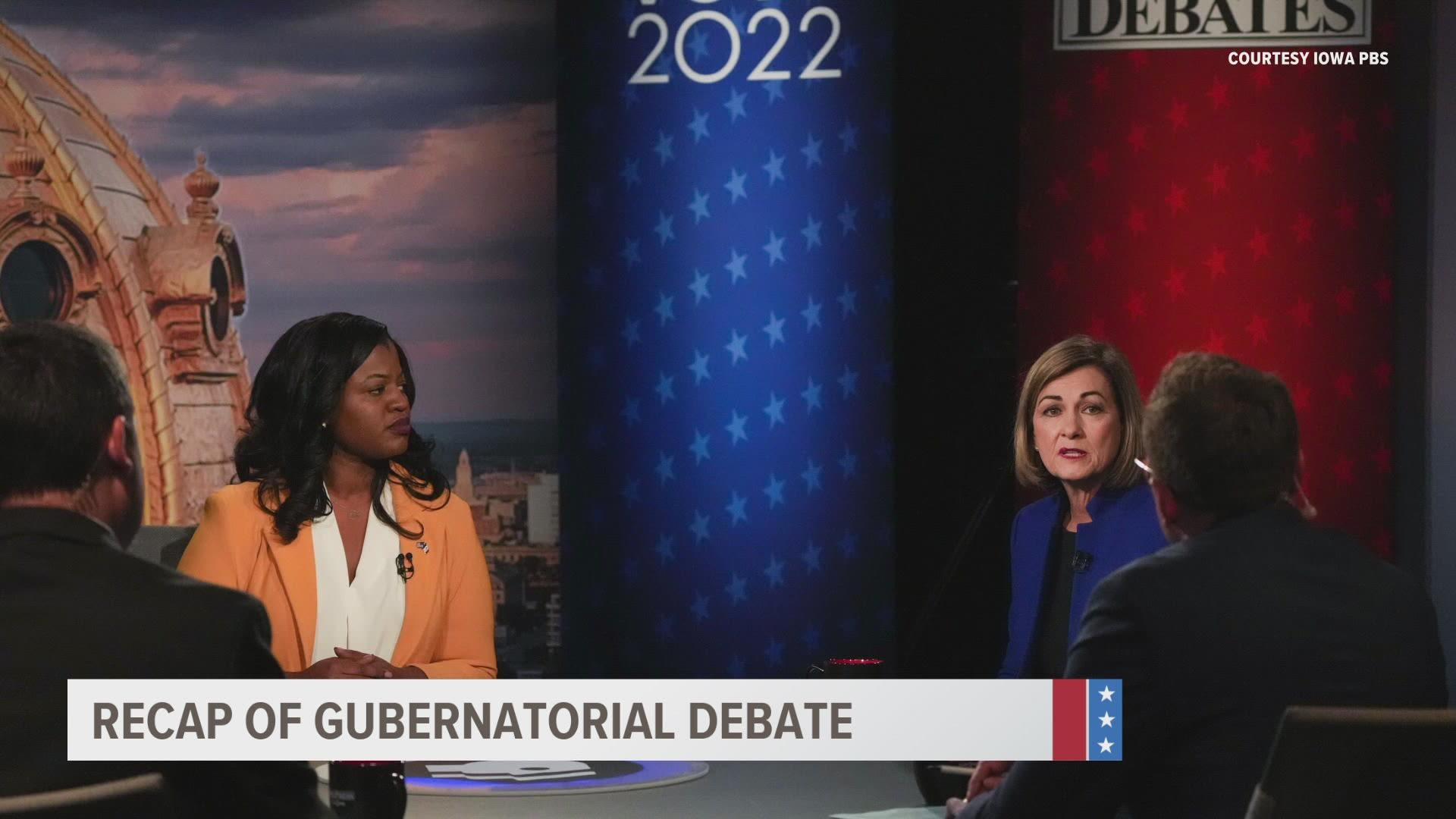During the debate on Monday, candidates Kim Reynolds and Deidre DeJear hit hard on two topics: taxes and abortion.