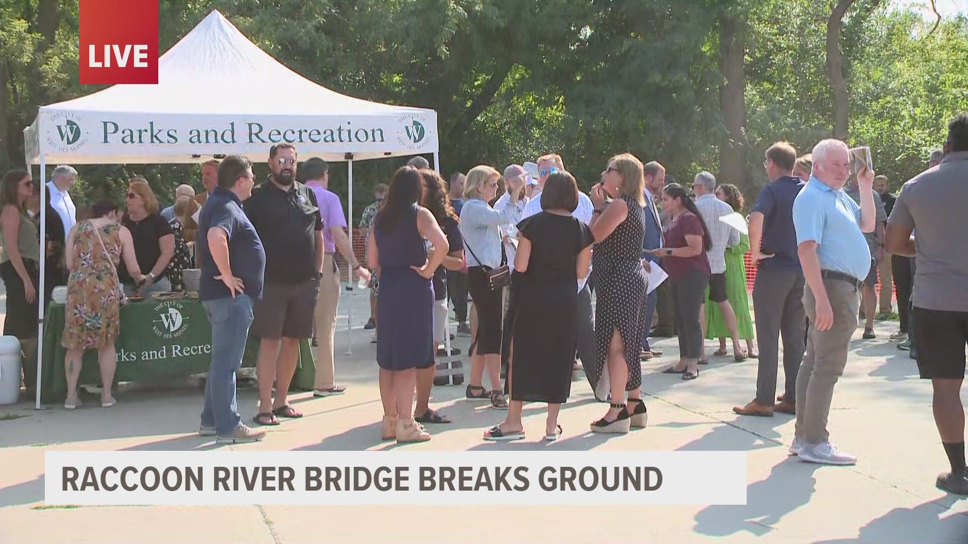 The West Des Moines Athene Pedestrian Bridge will connect the Raccoon River Park to Walnut Woods State Park through a mile-long paved trail.