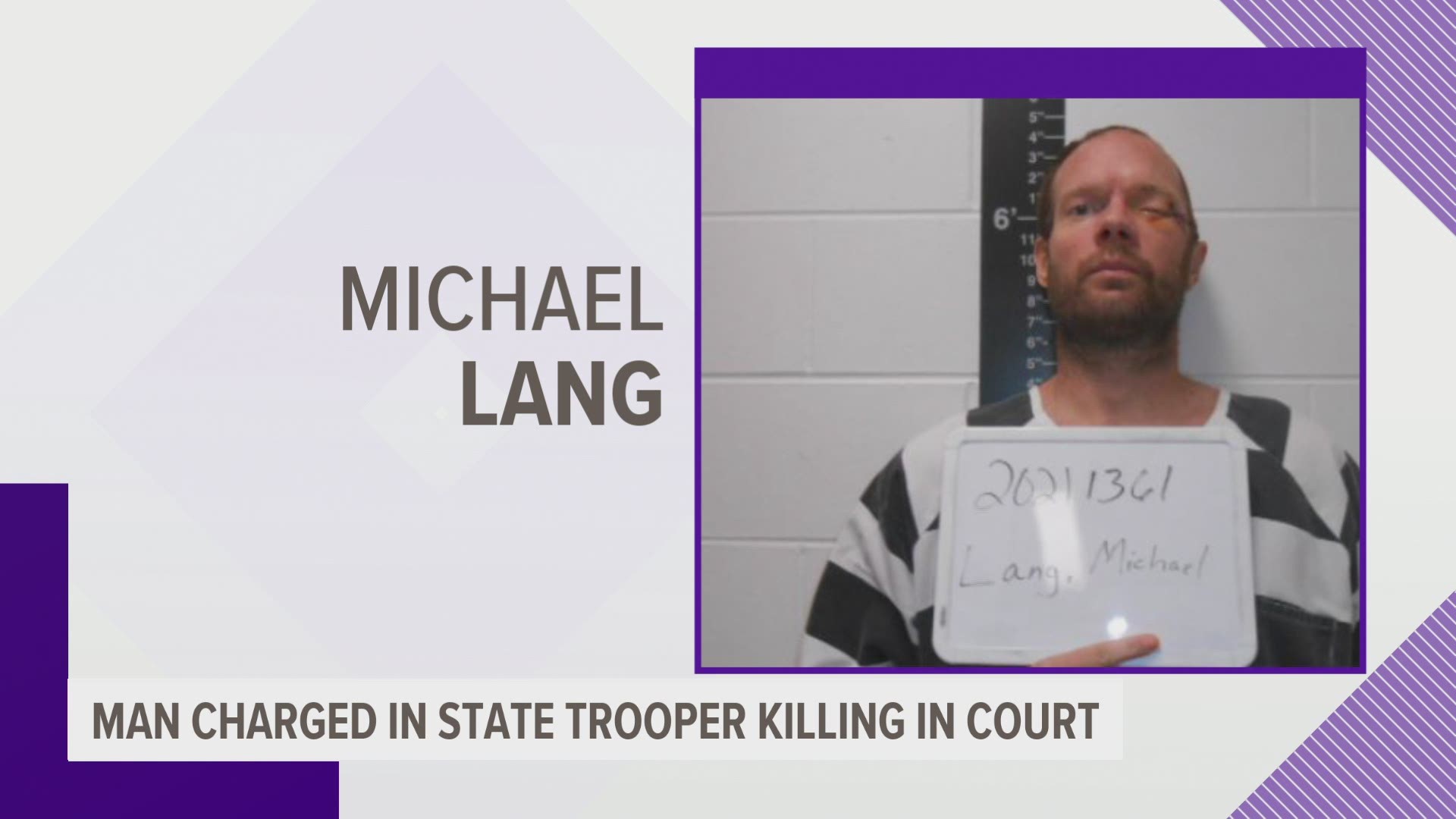 Michael Lang, 41, is charged with first-degree murder, assault on a police officer and attempted murder for the April 9 killing of Sgt. Jim Smith.