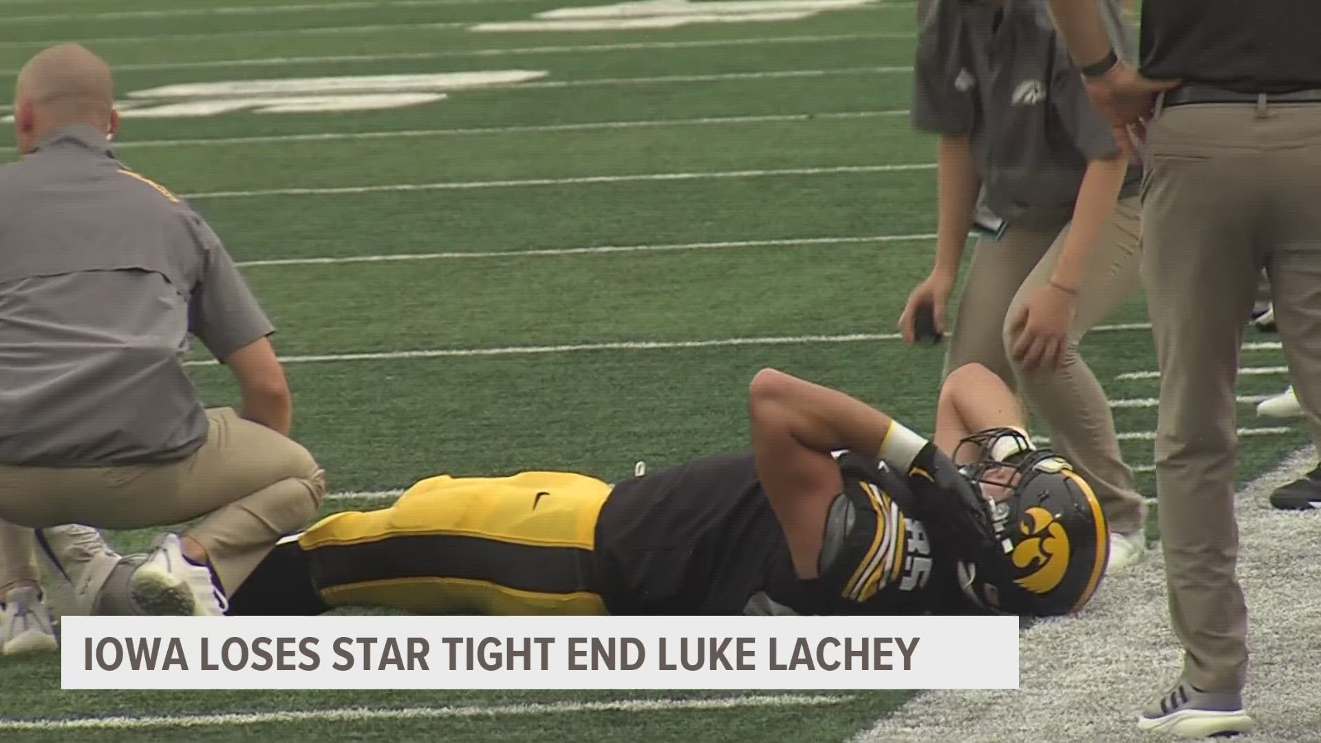 Lachey had a successful surgery on Tuesday. And while Ferentz hasn't officially ruled him out for the season, it's unlikely he'll be able to return this year.