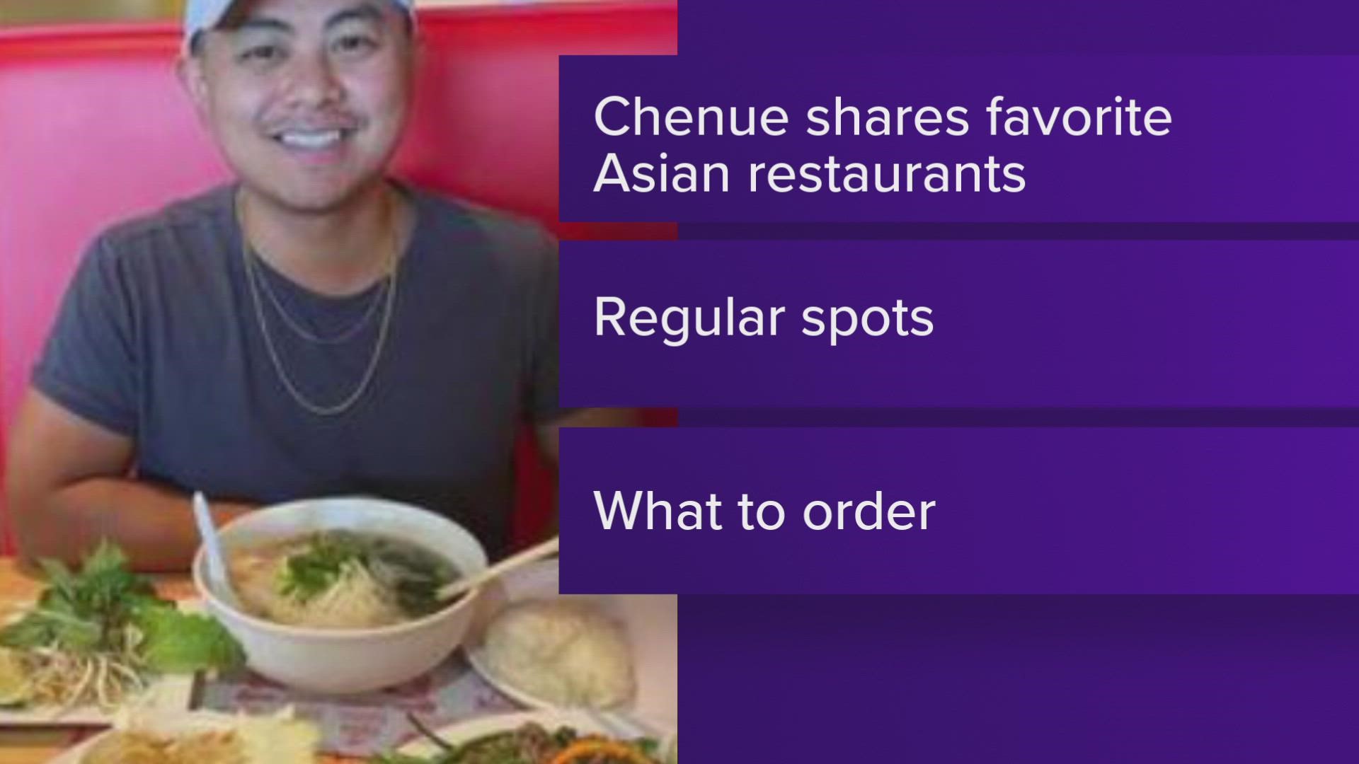 One way Chenue Her celebrates AAPI Heritage Month is with his love language: food. He shares his regular spots and what he's eating.