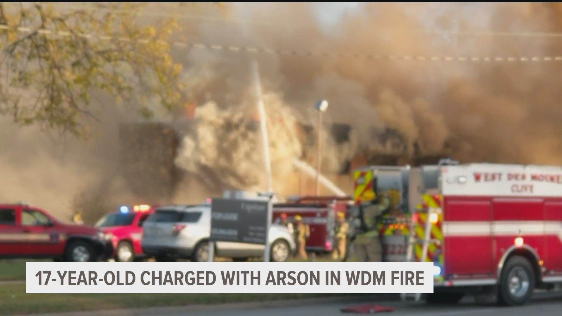 The teenager faces second-degree arson charges, a class "C" felony in Iowa.