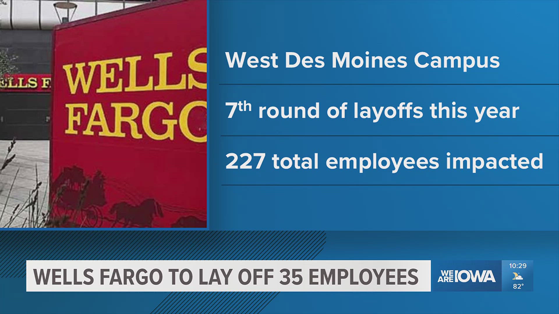 This is the seventh time the West Des Moines campus location has announced layoffs this year.