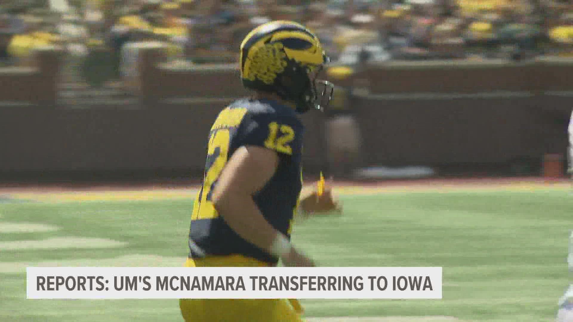 After it was announced that McNamara was entering the transfer portal, reports soon followed that he would be transferring to Iowa.