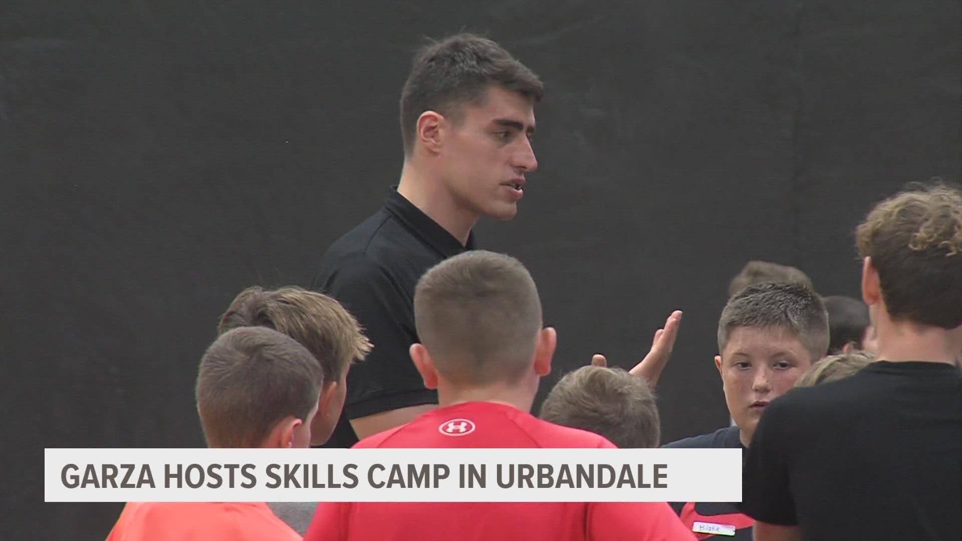 Luka Garza brought guest coaches including current Hawkeyes, Connor and Patrick Macaffery. Previously, Garza hosted camps in Davenport and Cedar Rapids.