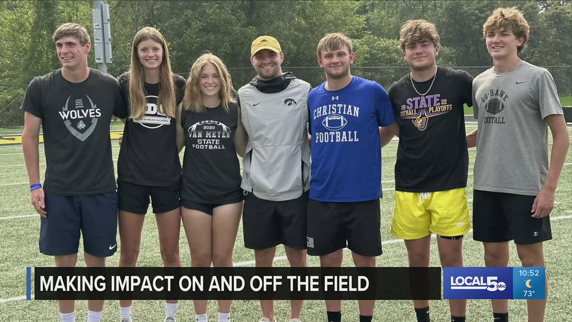 While Friday's DSM Christian and Van Meter matchup was the first time Katie Lindsay and Gianna Bennett met up on the football field, they are far from strangers.