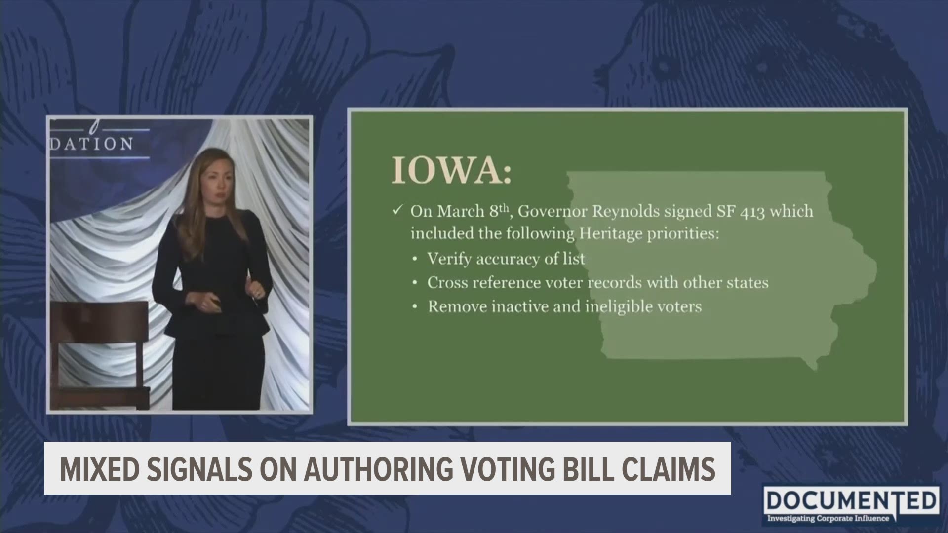 Executive Director Jessica Anderson with Heritage Action said the group helped draft the voting law. "We did it quickly and we did it quietly," she said.