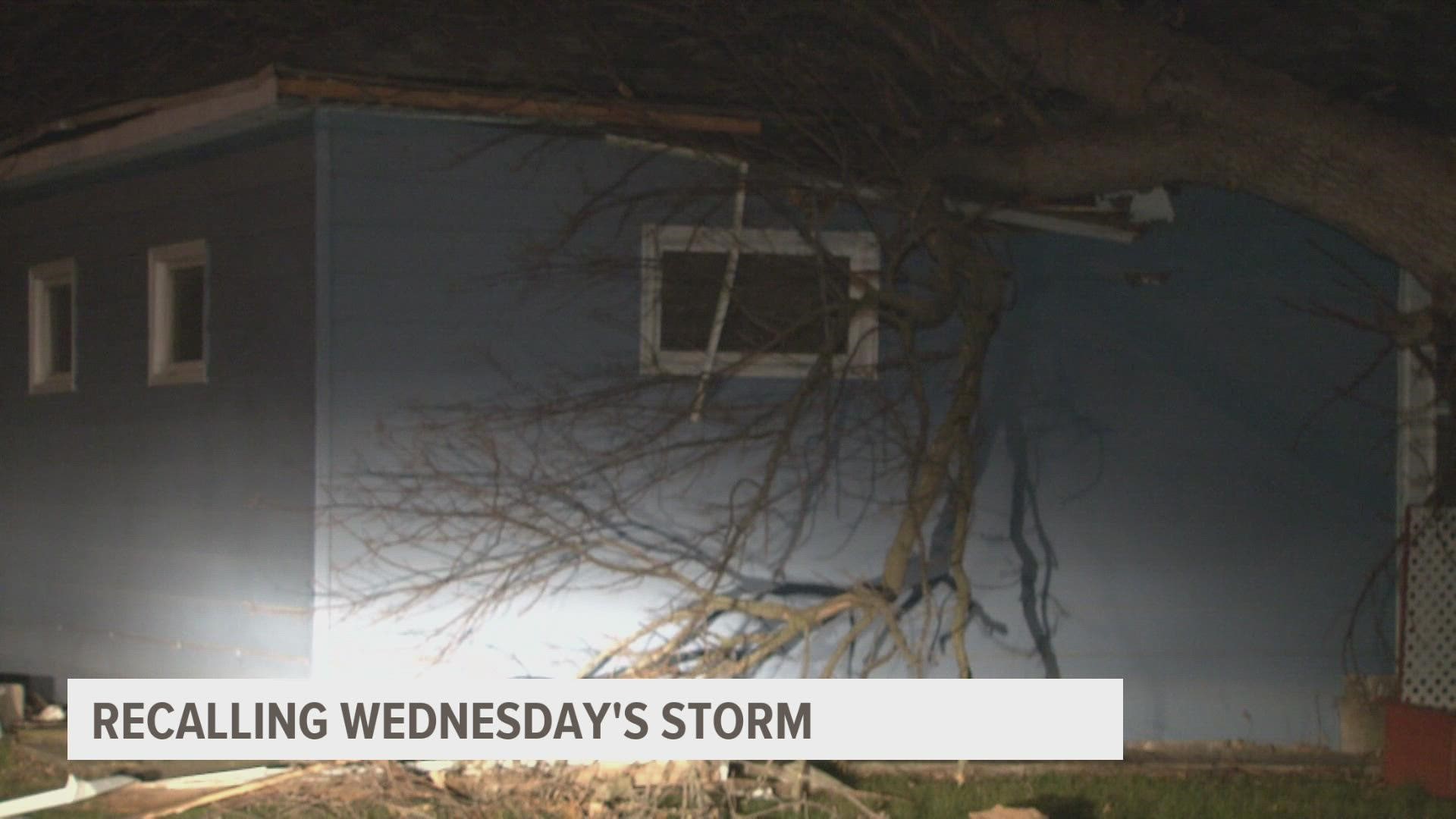 A tree came crashing down on the Rose family's house during last year's derecho.  This week, it happened again.