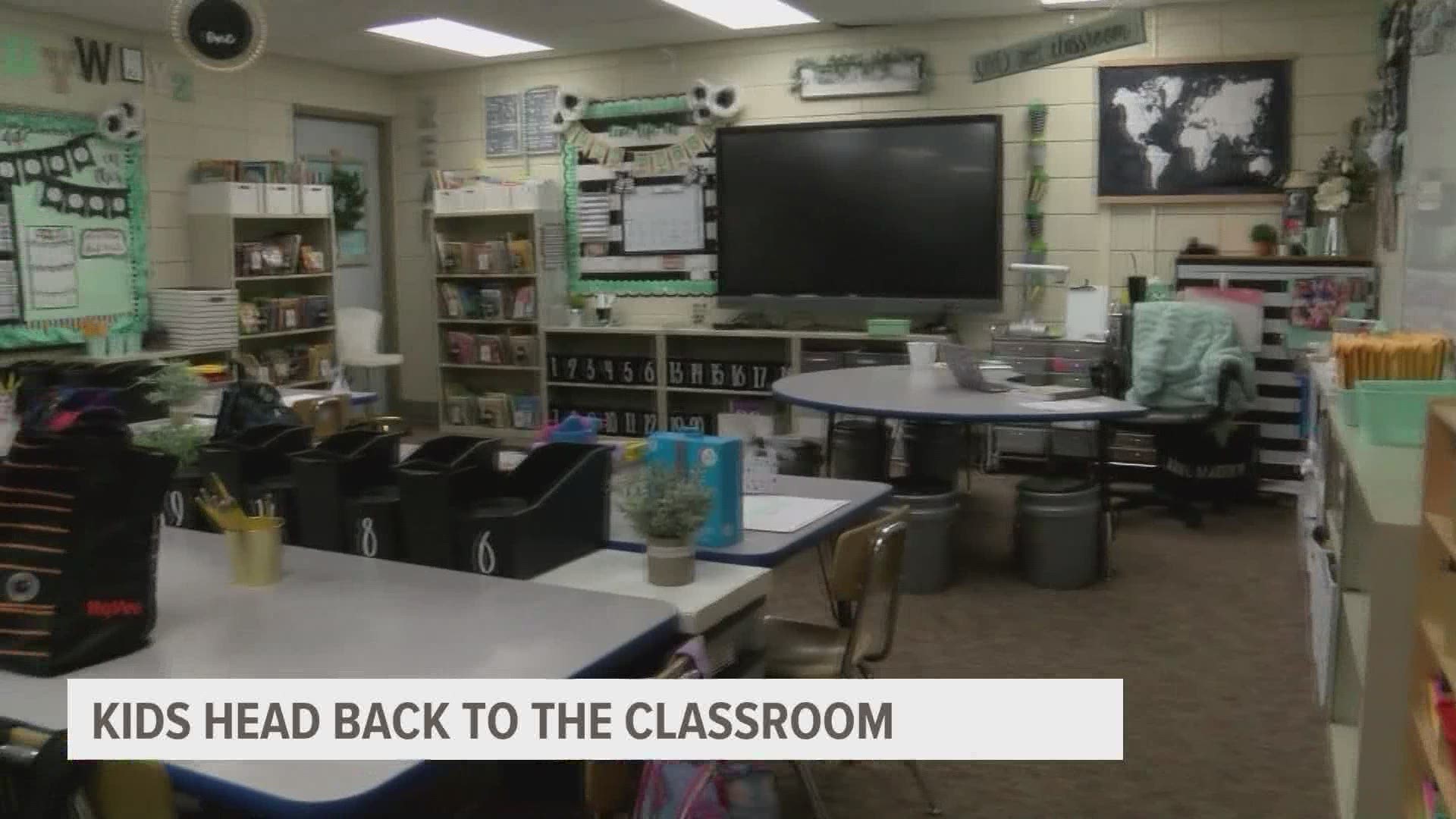 The Urbandale school is the first in the district to begin its school year on Thursday.