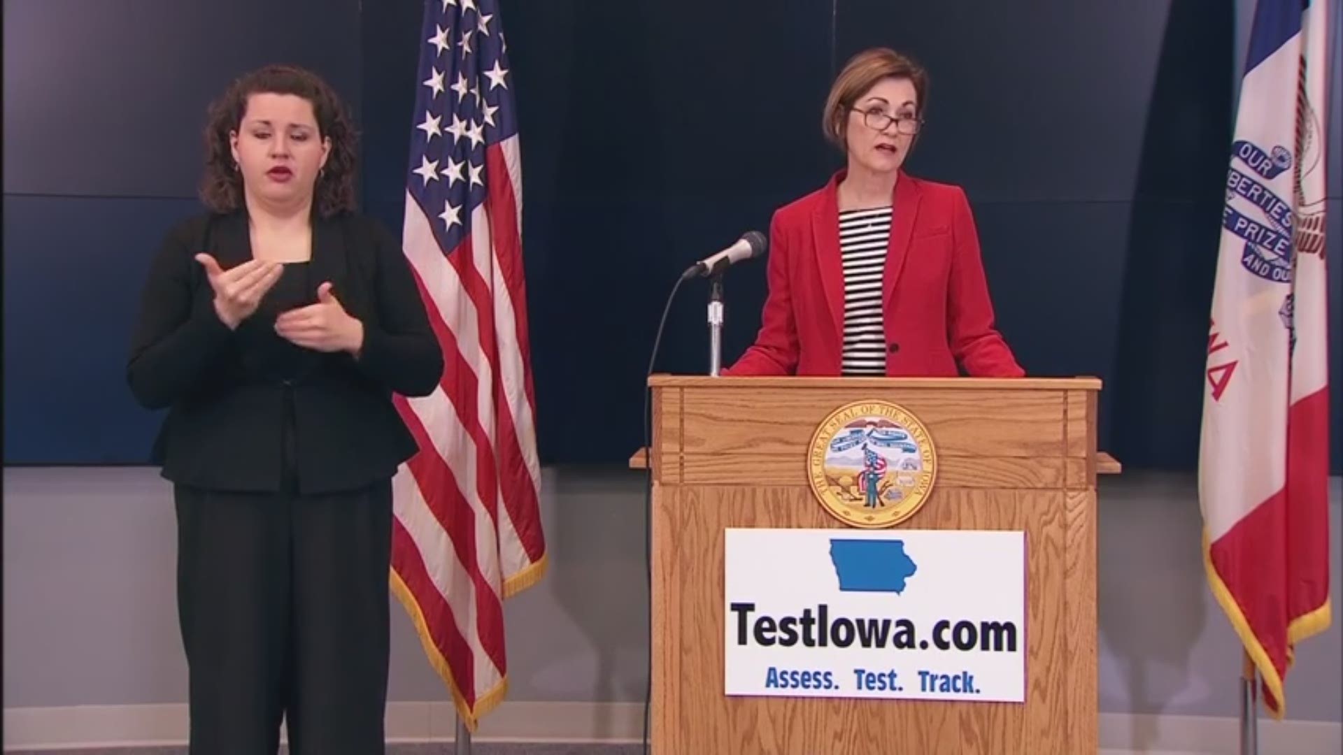 The testing results from TestIowa will be validated at the State Hygienic Lab, according to Gov.  Kim Reynolds.