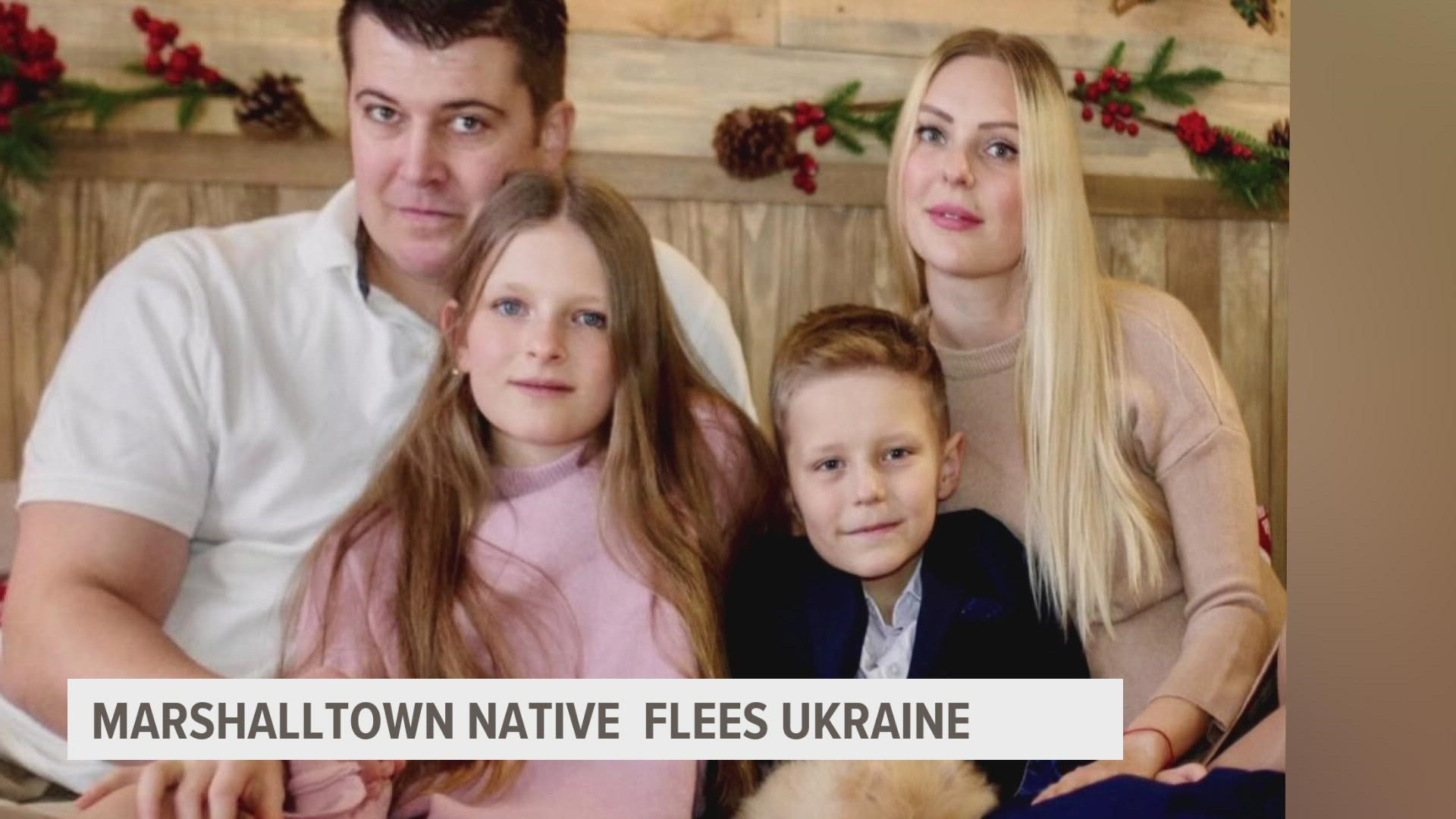 One Marshalltown native was able to flee Ukraine after his city began getting bombed. He and his family are currently in Romania.
