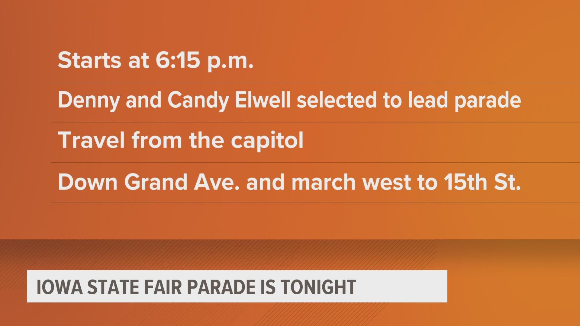 Iowa State Fair parade to take place Wednesday evening