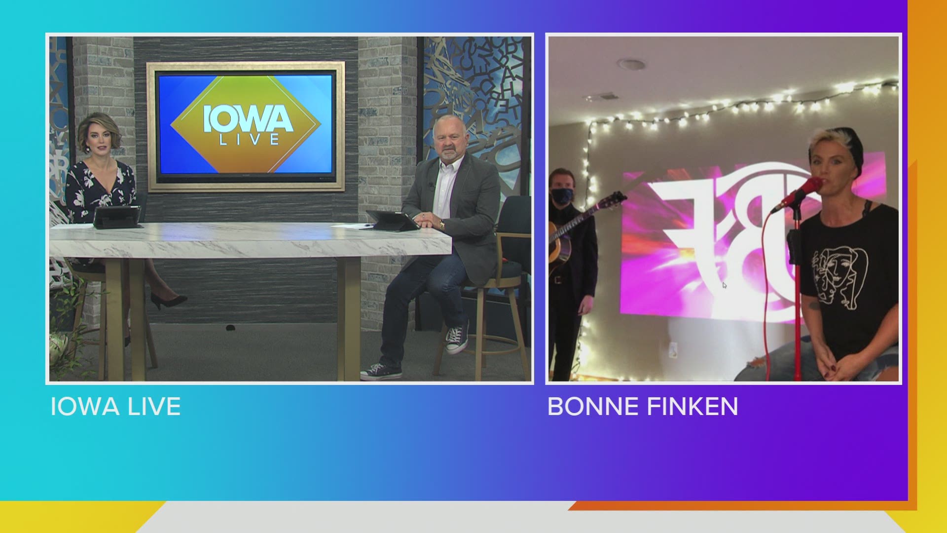 Bonne Finken performs her new single this morning on 'Iowa Live'