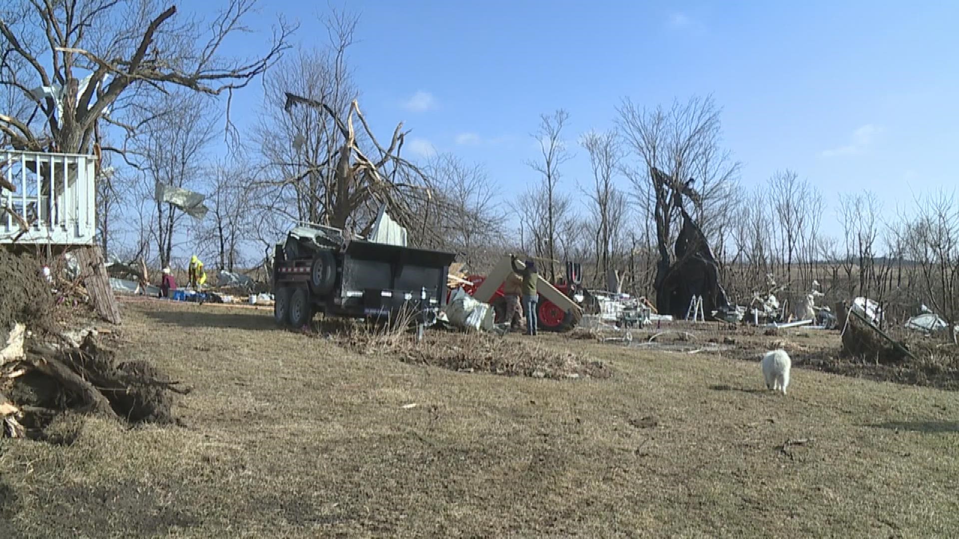 The O'Neal family said it will take them years to rebuild and replant the farm, but they are just thankful for their safety and to be able to sleep in their own beds