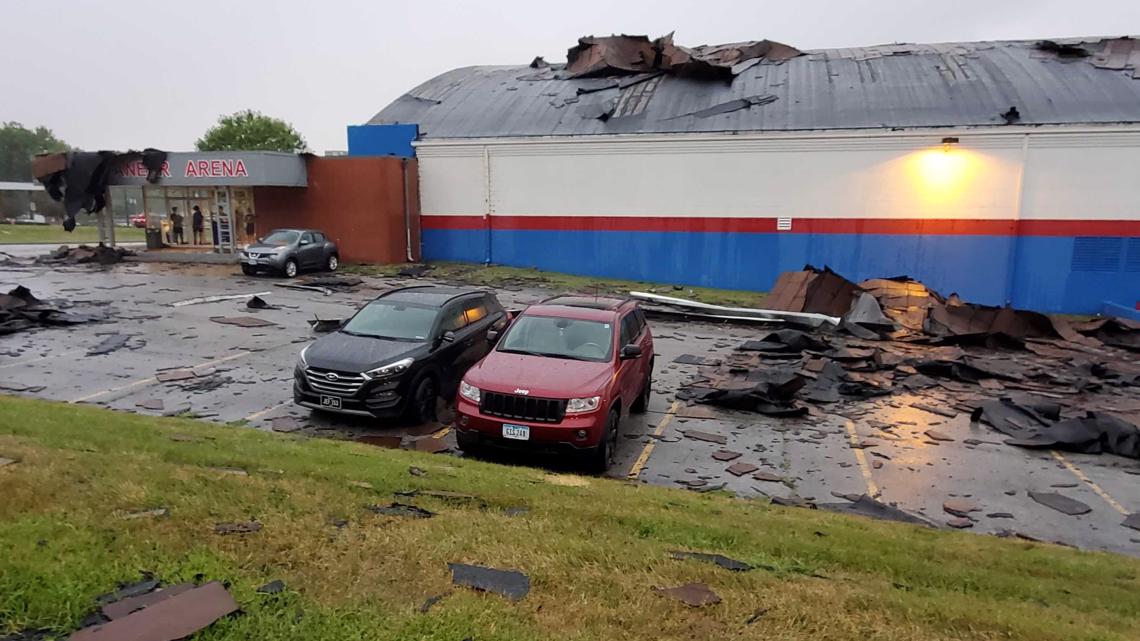 LOOK: Buccaneers Arena damaged in severe storms