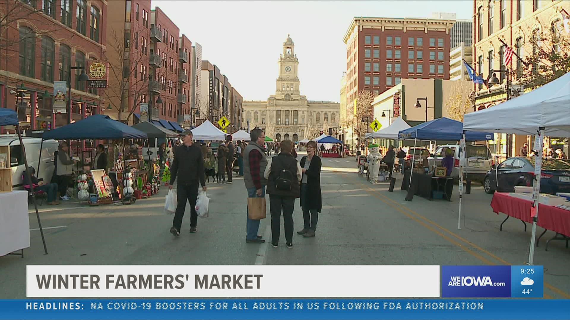 Winter Farmers' Market Vendors in Downtown Des Moines