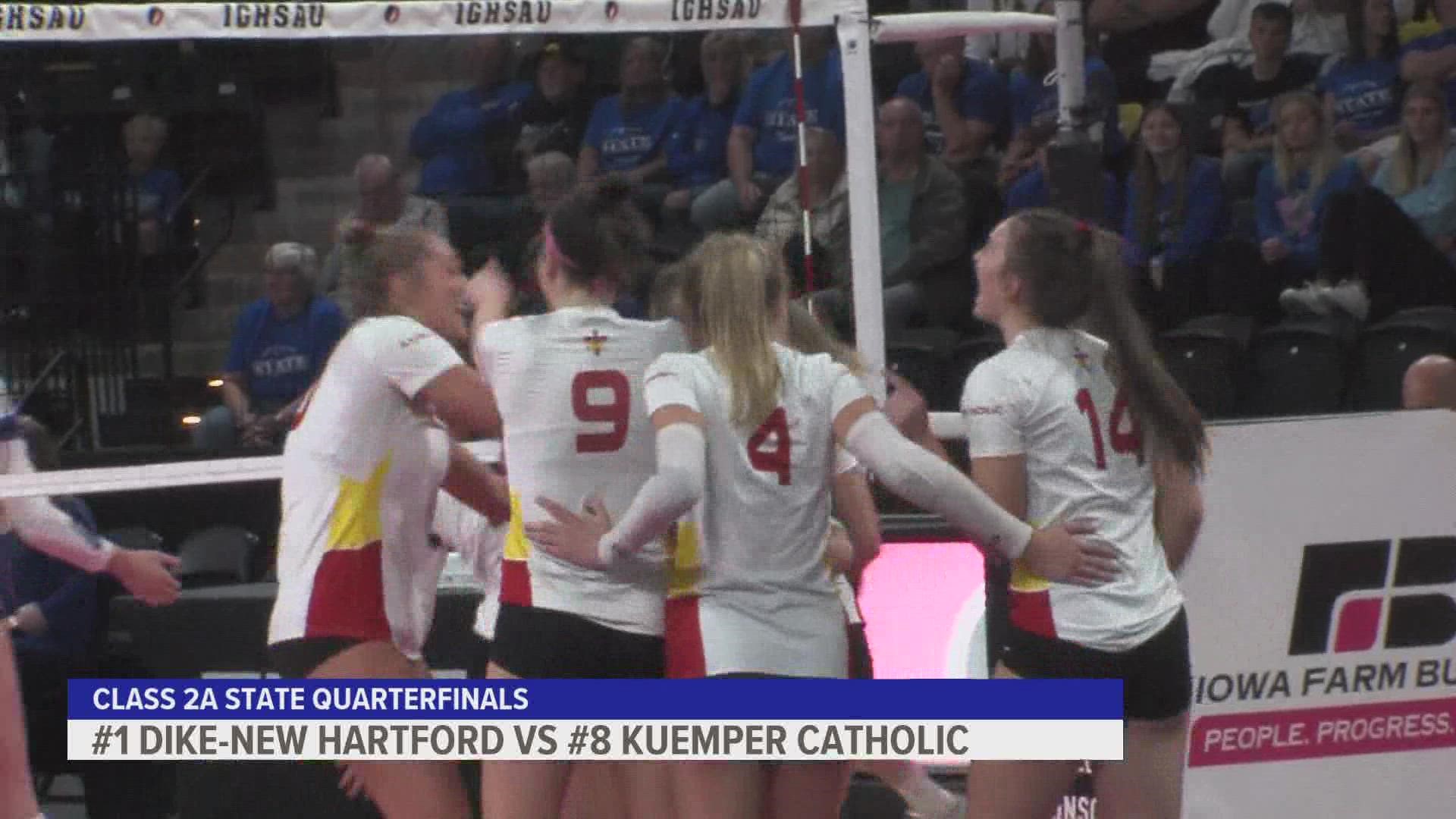 The high school volleyball state quarterfinals wrapped up on Tuesday with classes 1A through 3A taking the court.