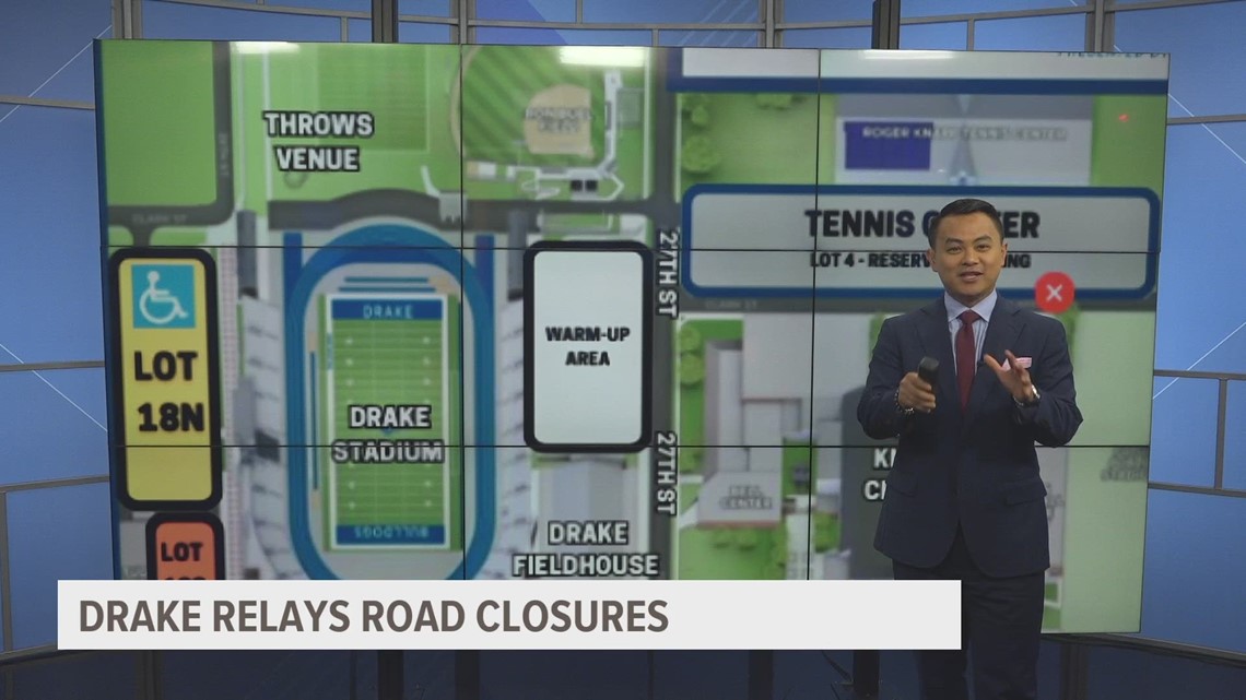 What to expect at Drake Relays Road closures, events, parking