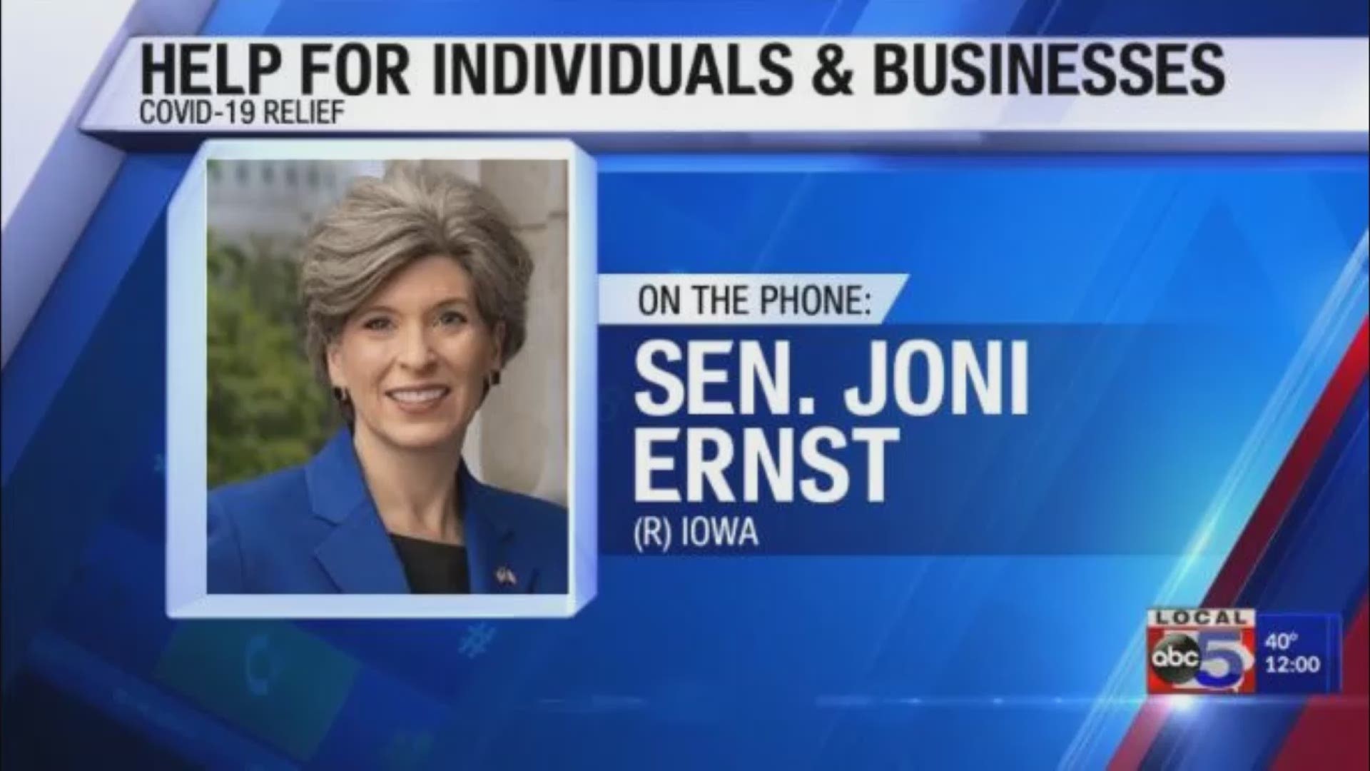 Republican Senator Joni Ernst shares the impact of the CARES Act on Iowans, as COVID-19 continues to cause widespread economic disruption.