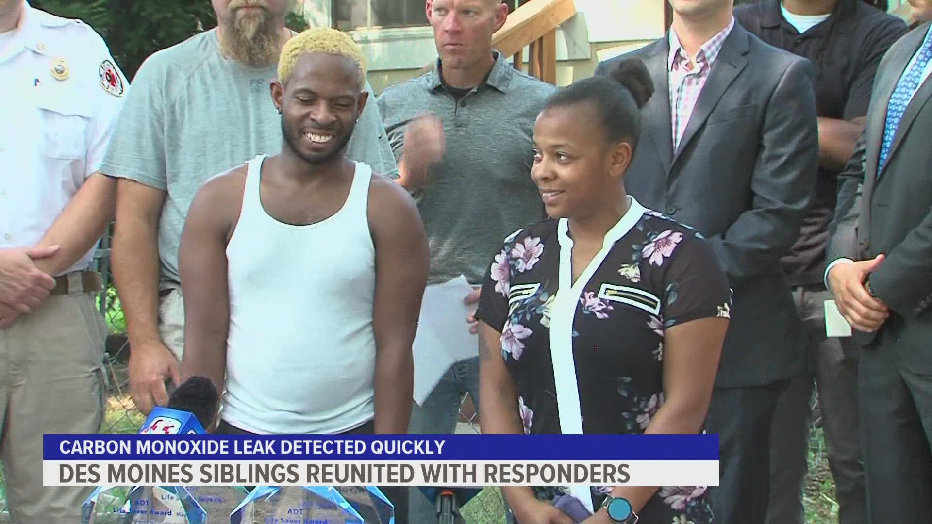 The siblings Reda Stajcar and Kenny Ayers are beyond grateful their lives were saved by their heros.