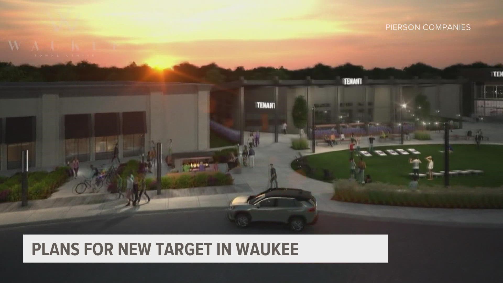 The Target location will be one of many amenities, including restaurants, an ice-skating rink and stores.