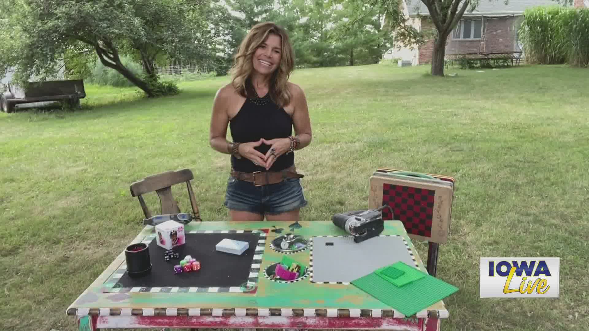 Michele turns an old dining table into a gaming table this morning on 'Iowa Live'