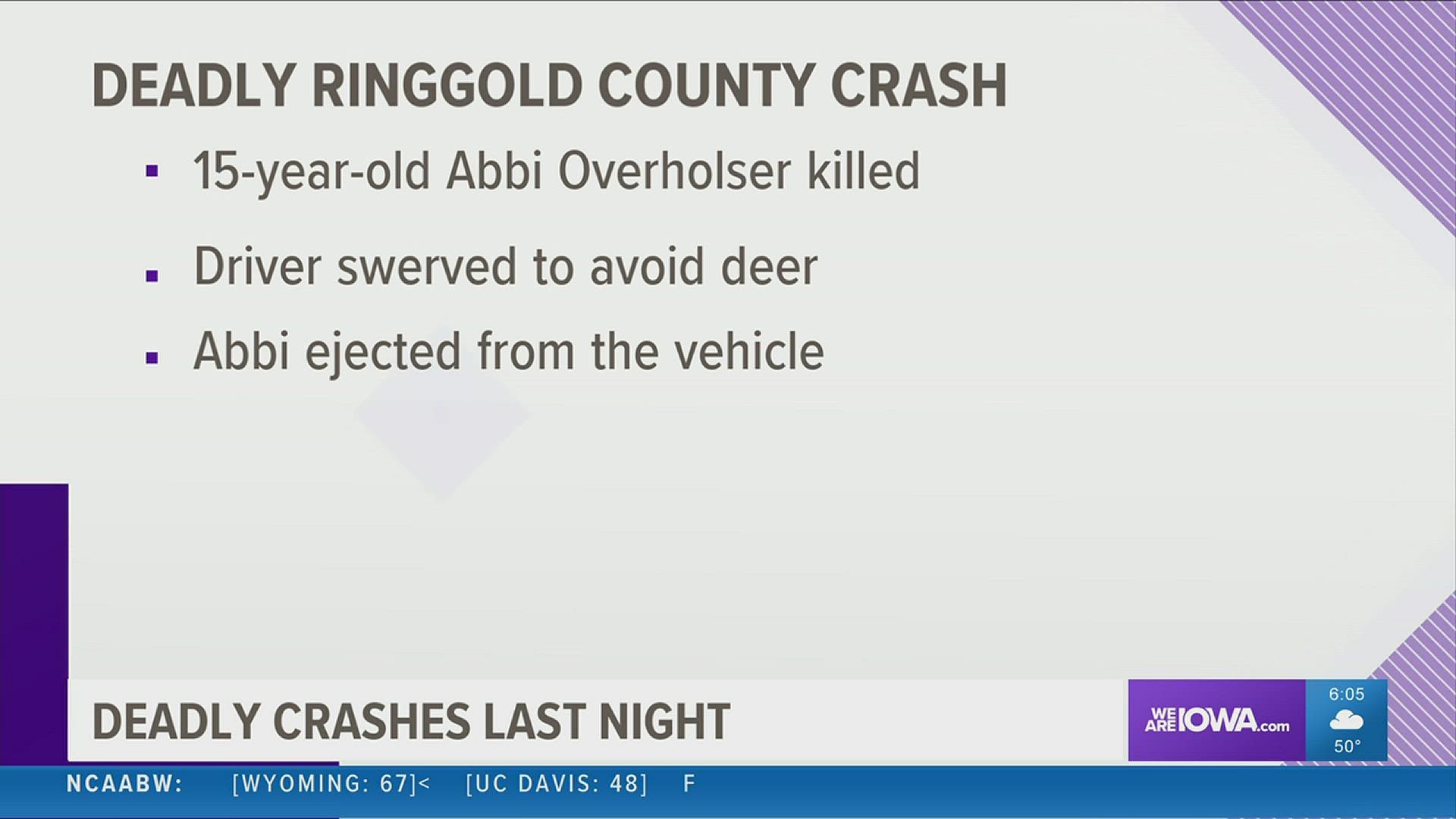 According to the crash report the driver swerved to avoid a deer.