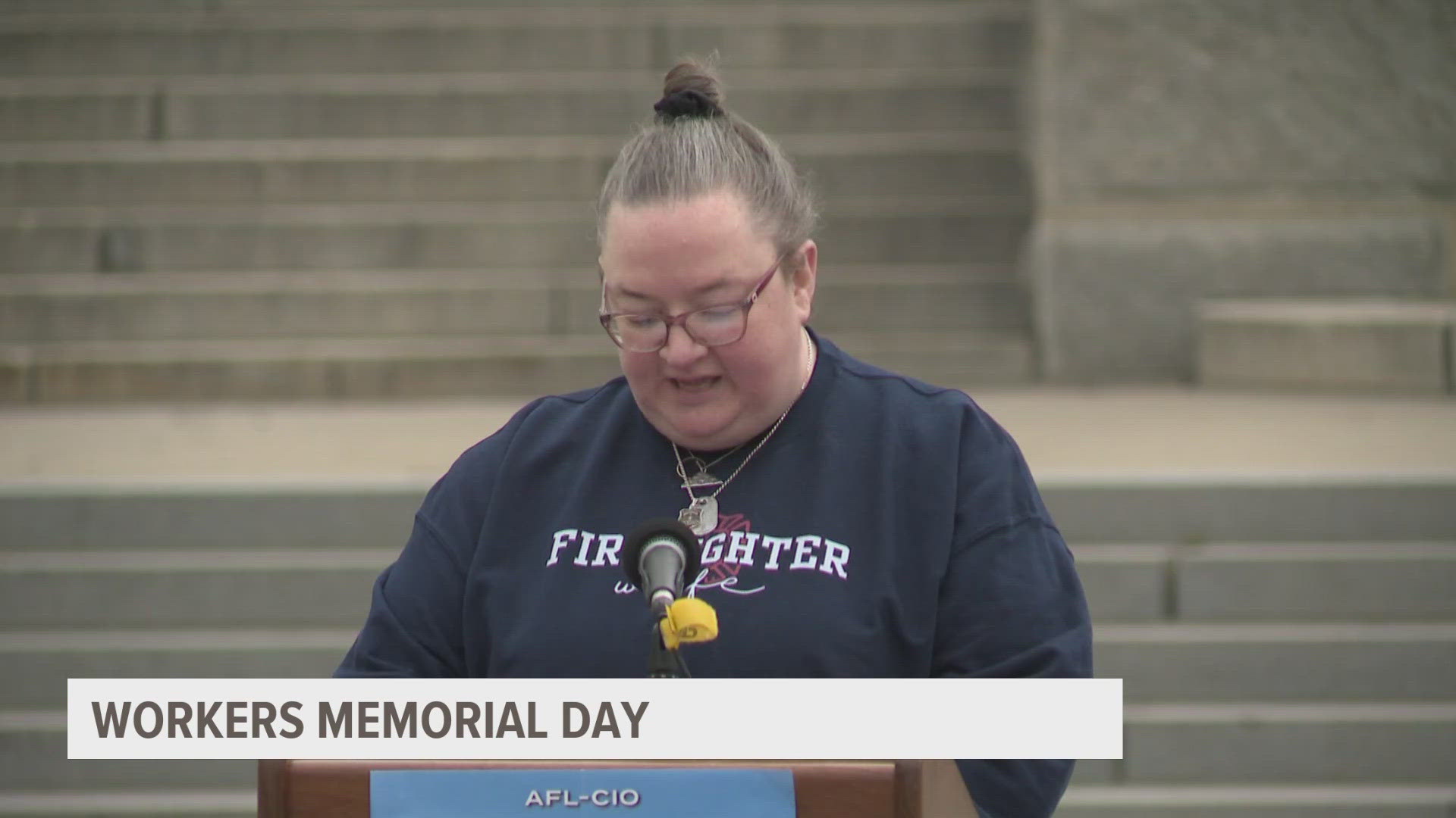 Labor unions gather to remember those who died on the job