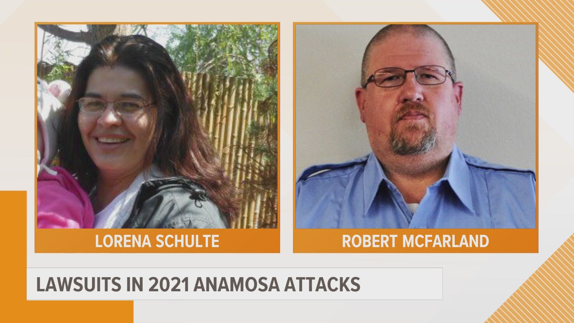 Lorena Schulte and Robert McFarland were both killed in the 2021 attack at Anamosa State Penitentiary.