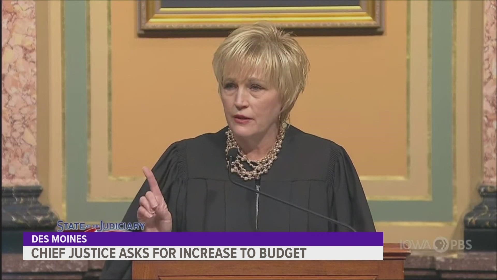 Chief Justice Susan Christensen made the budget proposals during her annual Condition of the Judiciary address on Wednesday.