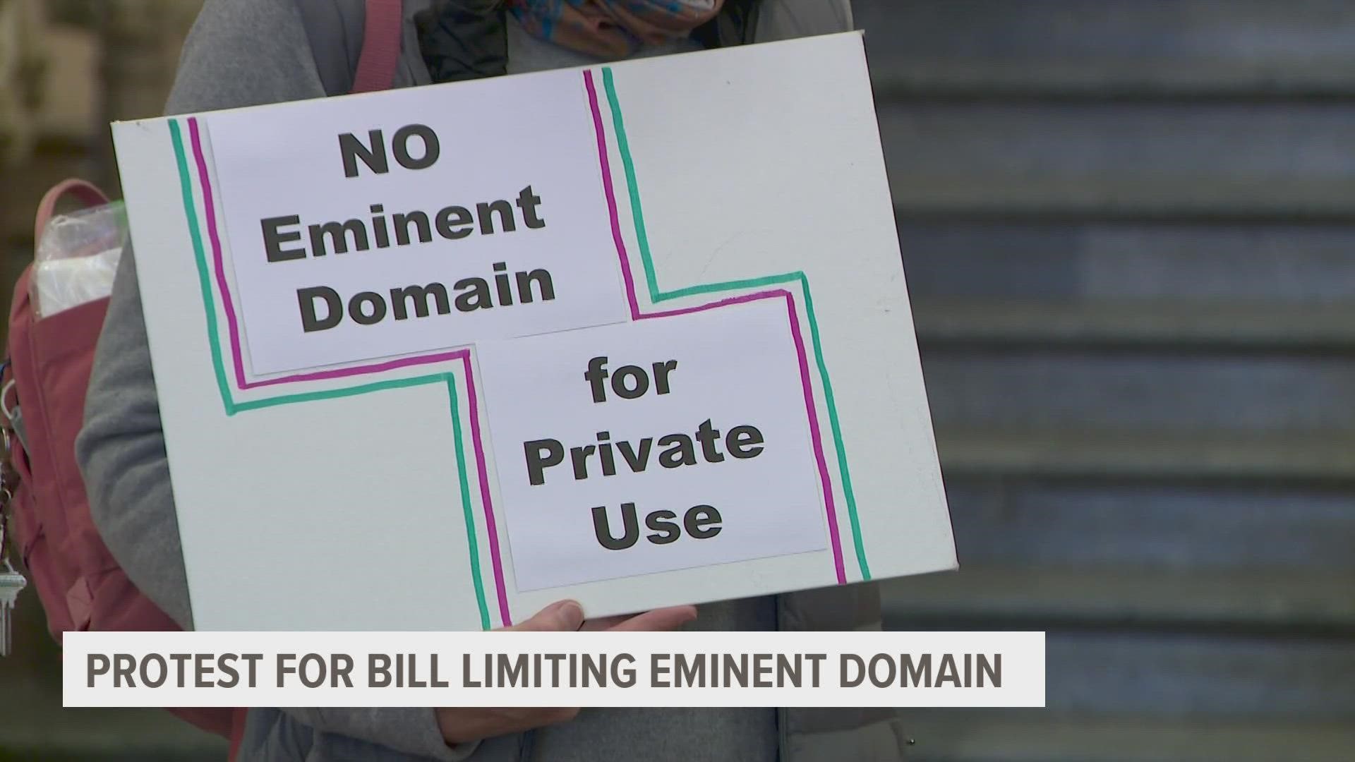 A bill to limit eminent domain in Iowa did not make it out of committee this week.