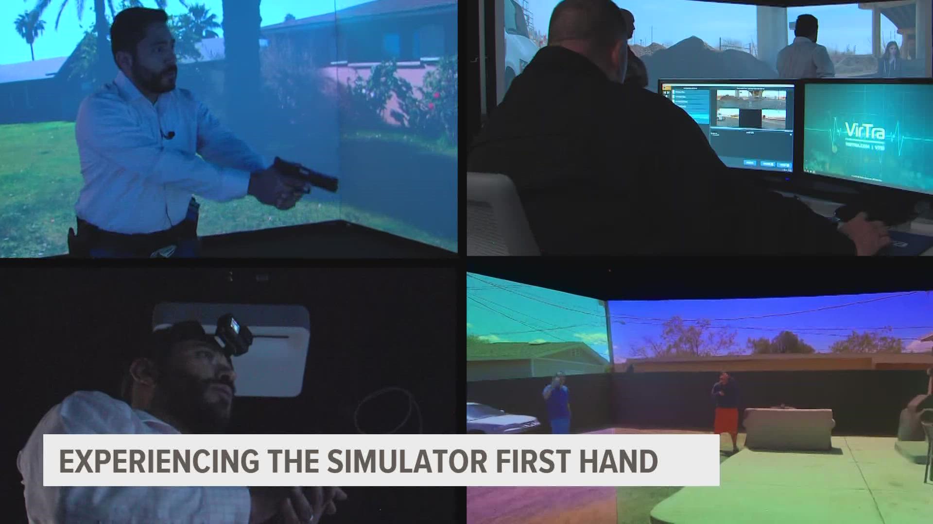 The 300-degree simulator at the new headquarters gives deputies a chance to experience real-life scenarios in a virtual environment.