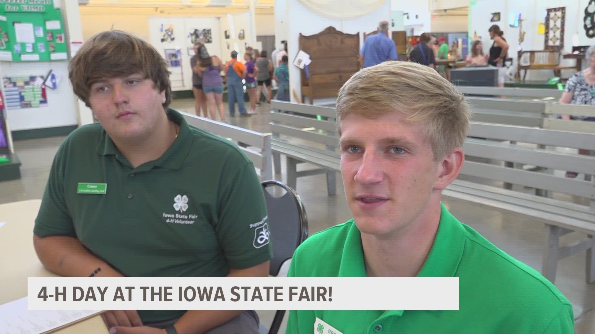 Friday's theme is "Iowa 4-H Day," where youth from across the state showcase their livestock, horticulture and art projects.