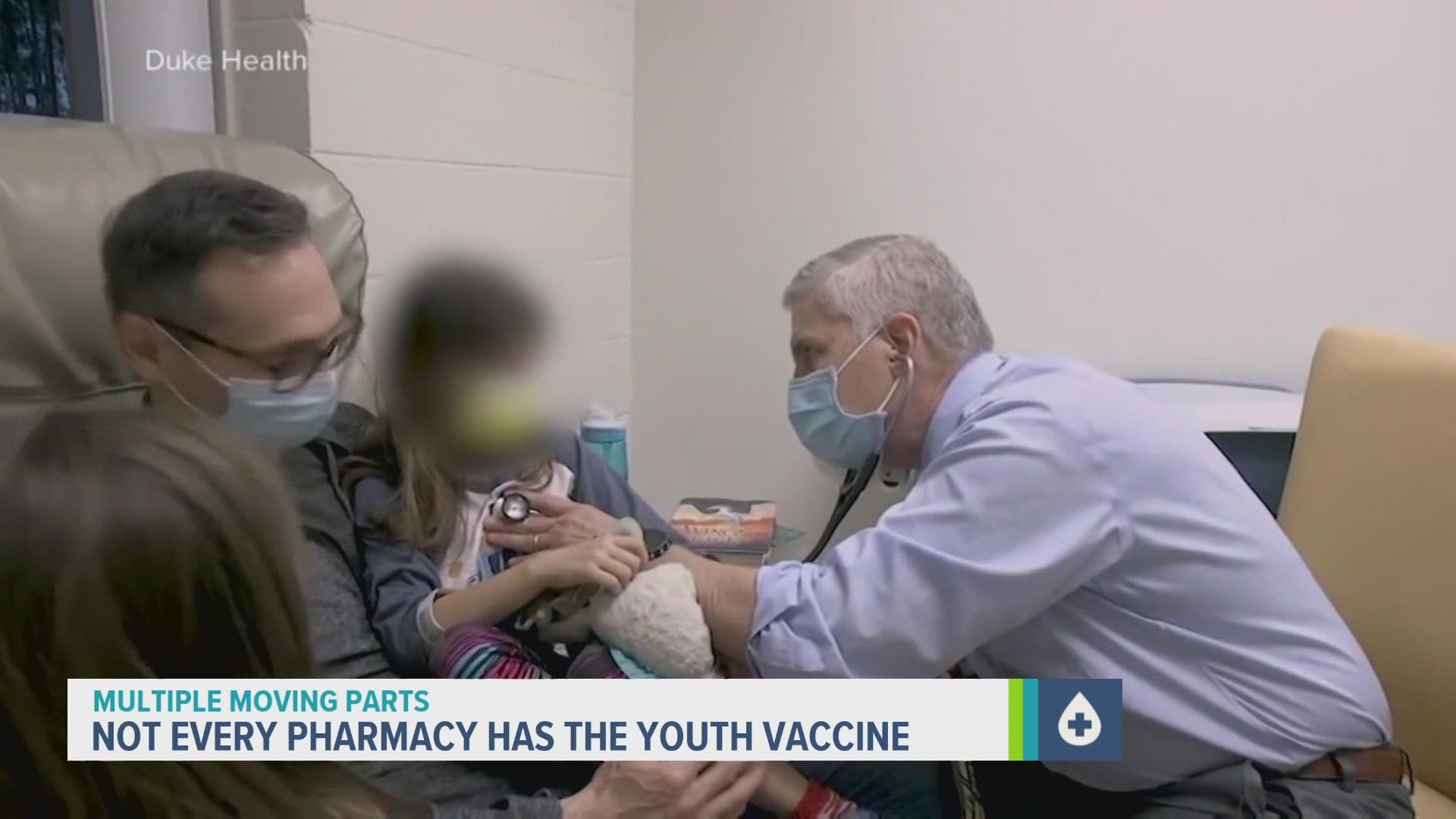 A number of pharmacy chains plan to start kids' COVID-19 vaccinations at locations nationwide this weekend, but they are limited.