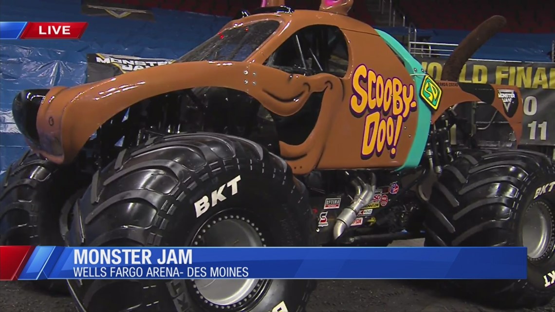 Monster Jam Scooby Doo truck roars in Des Moines