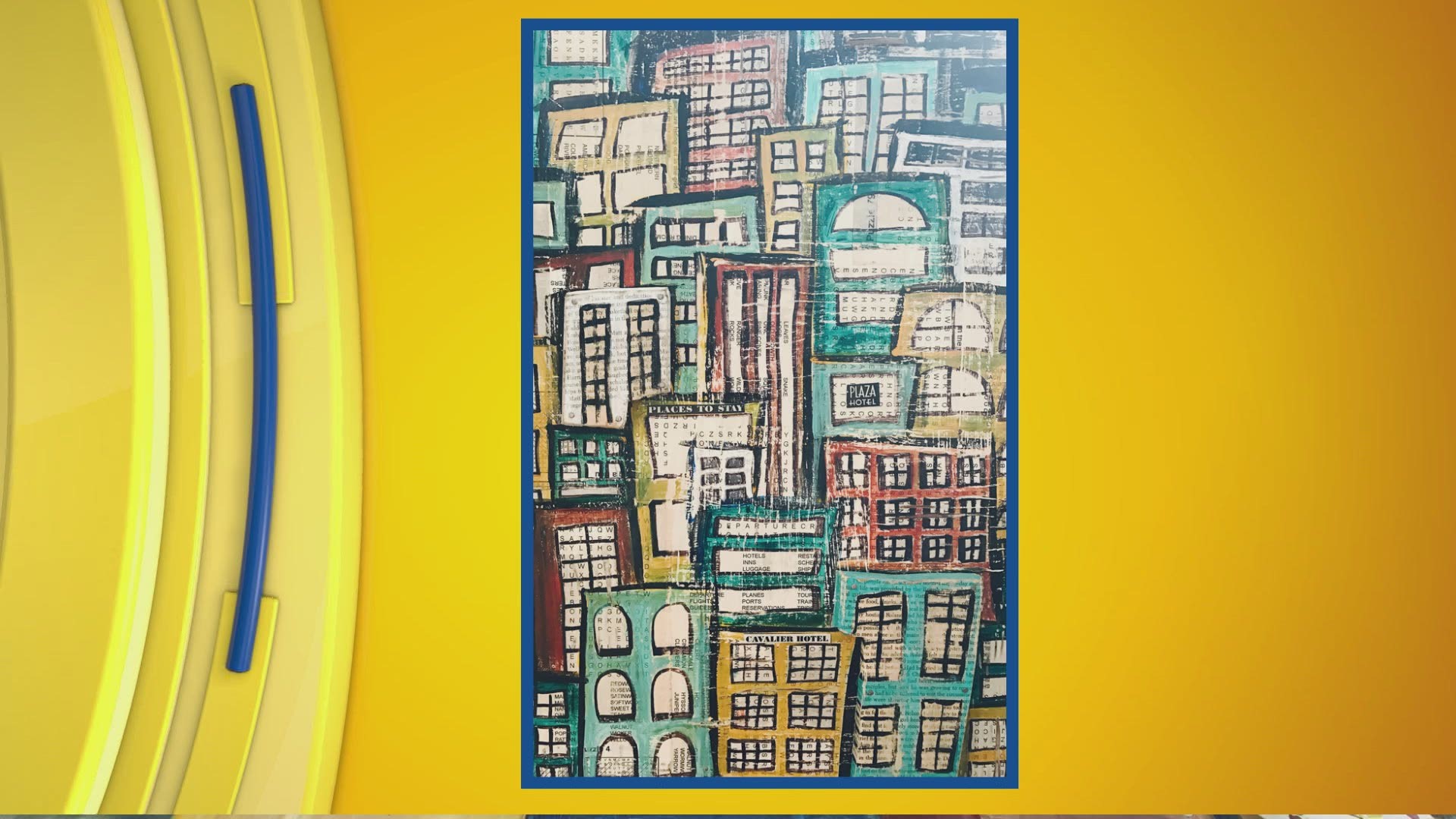 Michele creates cityscapes this morning on 'Iowa Live'