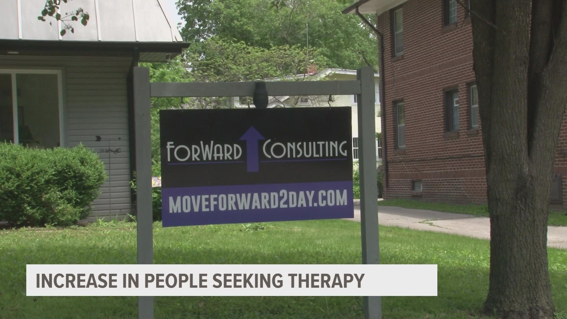 Forward Consulting saw an increase in clients coming in to get counseling over the course of the pandemic. So much so, they've stopped accepting new clients.