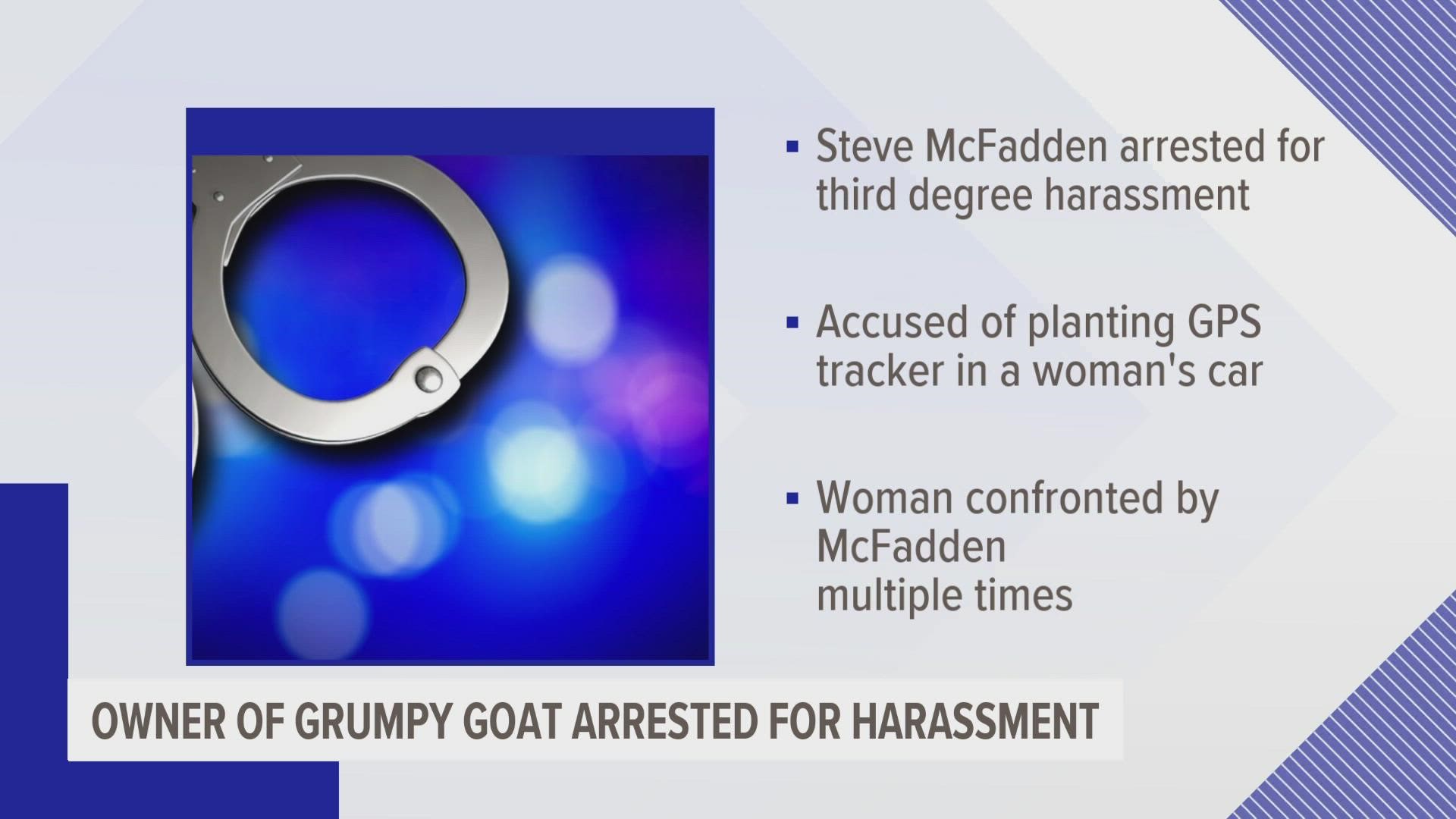 According to court documents, Steve McFadden is accused of planting a GPS tracker in a woman's car.