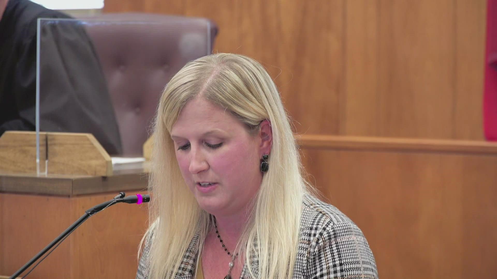 A representative read a victim impact statement on behalf of Laura Calderwood at the sentencing of Cristhian Bahena Rivera.
