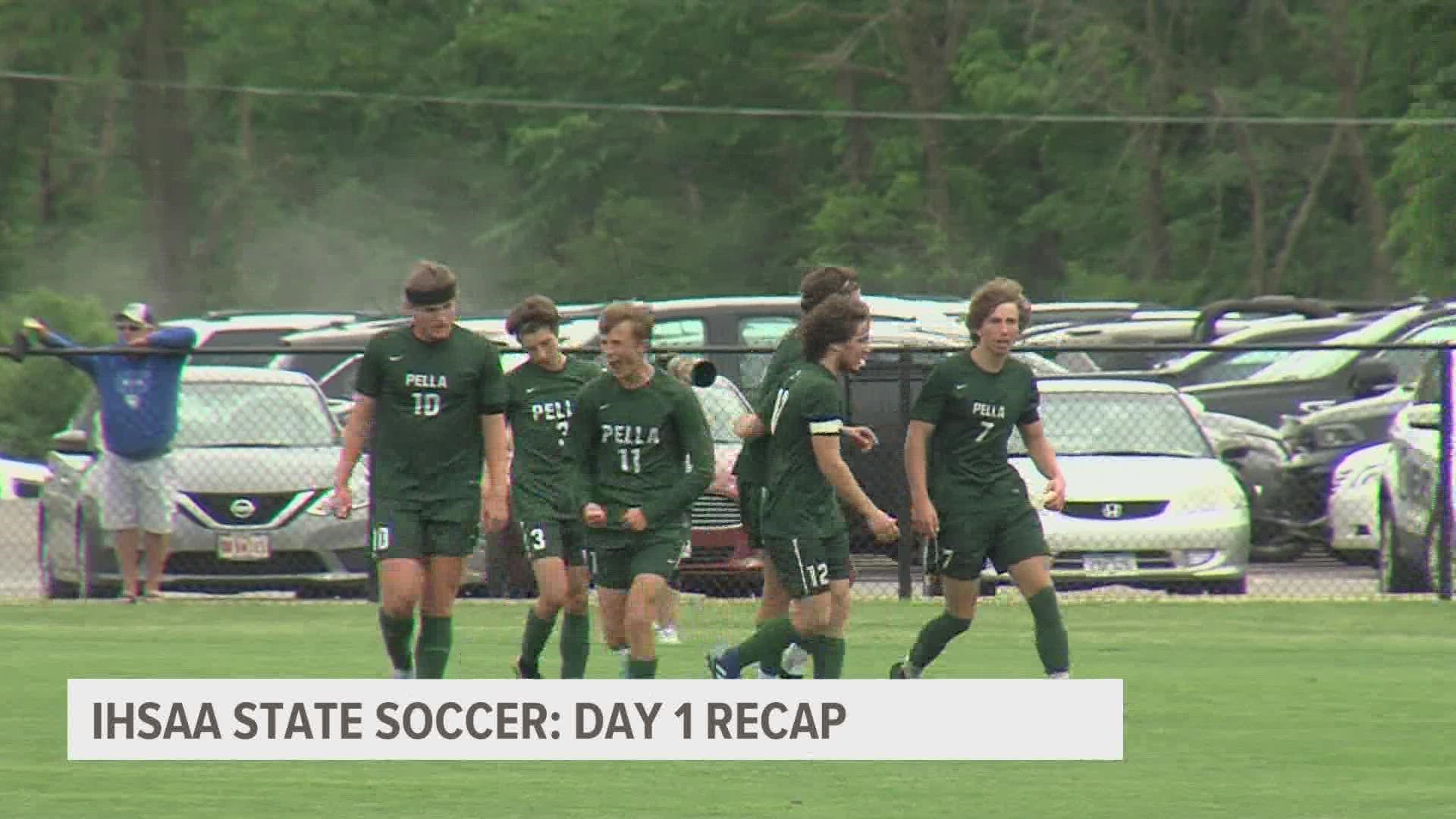 The IHSAA boys state soccer tournament kicked off Wednesday with some close matches and even some upsets.