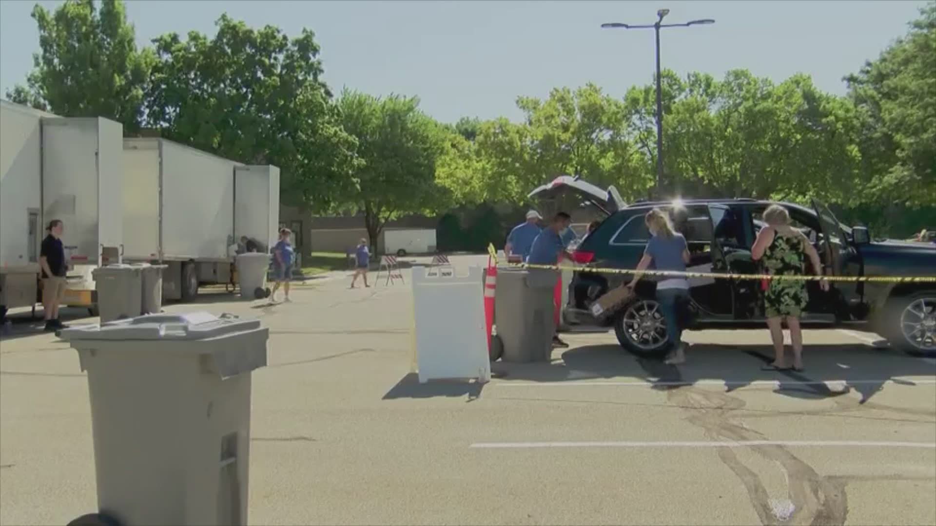 West Bank held a contact-free shred event in West Des Moines Saturday.