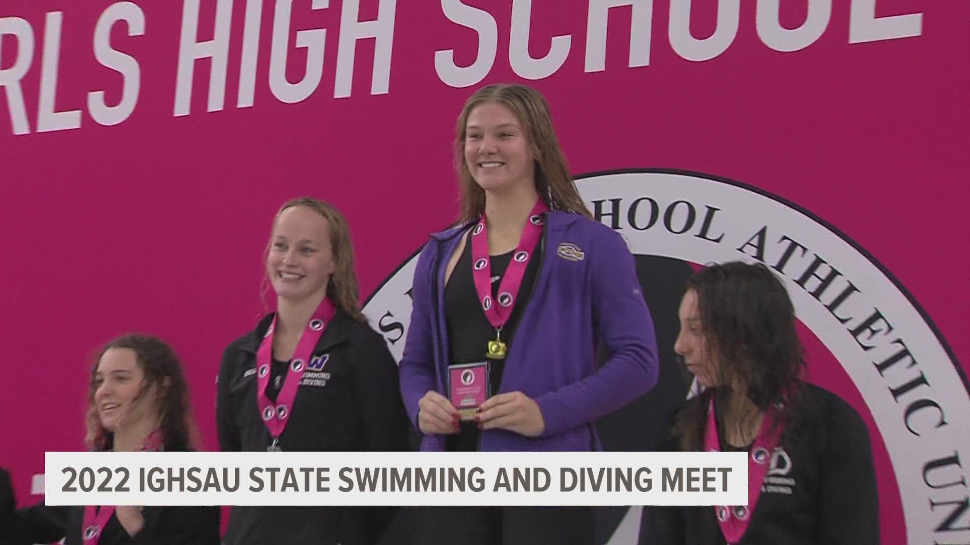 It was championship Saturday in Marshalltown
as high school swimmers hit the pool
for the state swimming and diving meet.