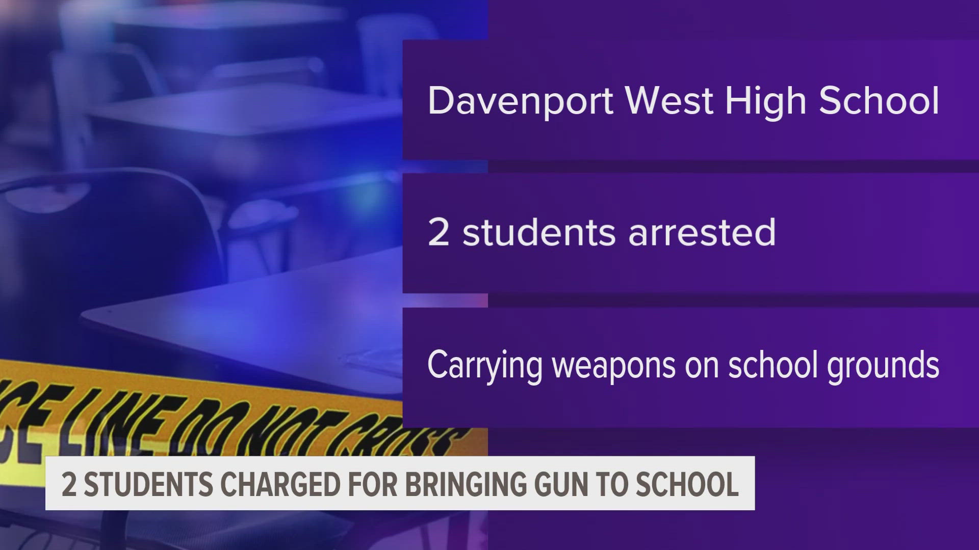 Weapons were found in both teenage boys backpacks.