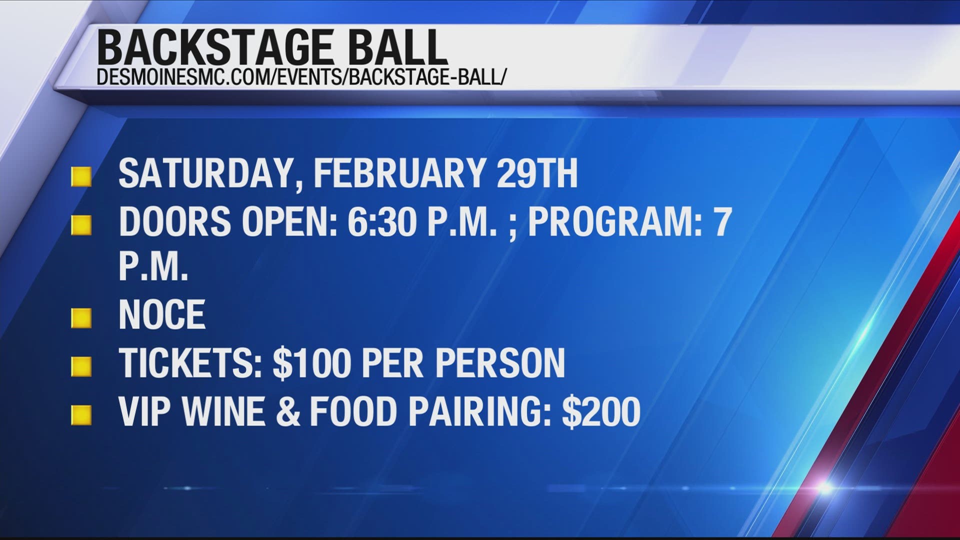 This weekend, you can enjoy a night of music and wine while helping support the Greater Des Moines Music Coalition at the 11th Annual Backstage Ball.