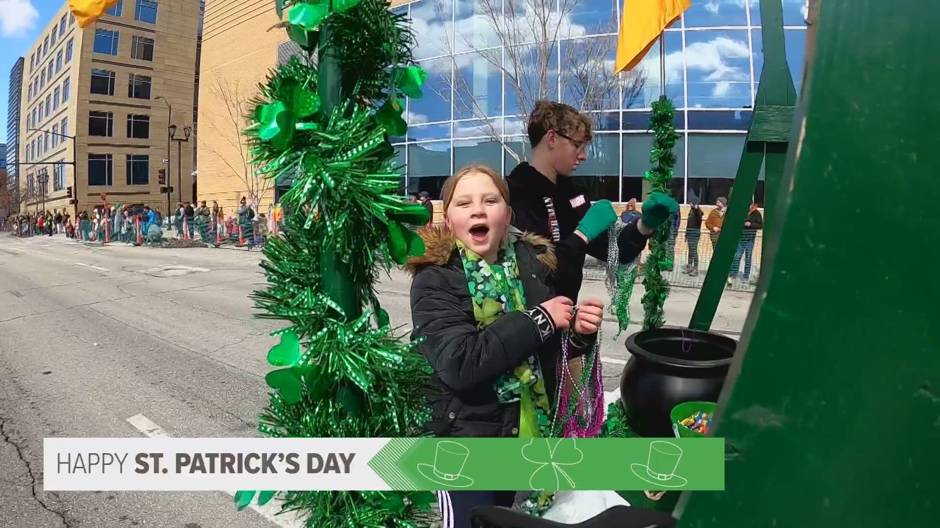 The annual St. Patrick's Day parade in Des Moines shared a little luck of the Irish this afternoon. After the parade, Iowans flocked to The Shop for an afterparty.