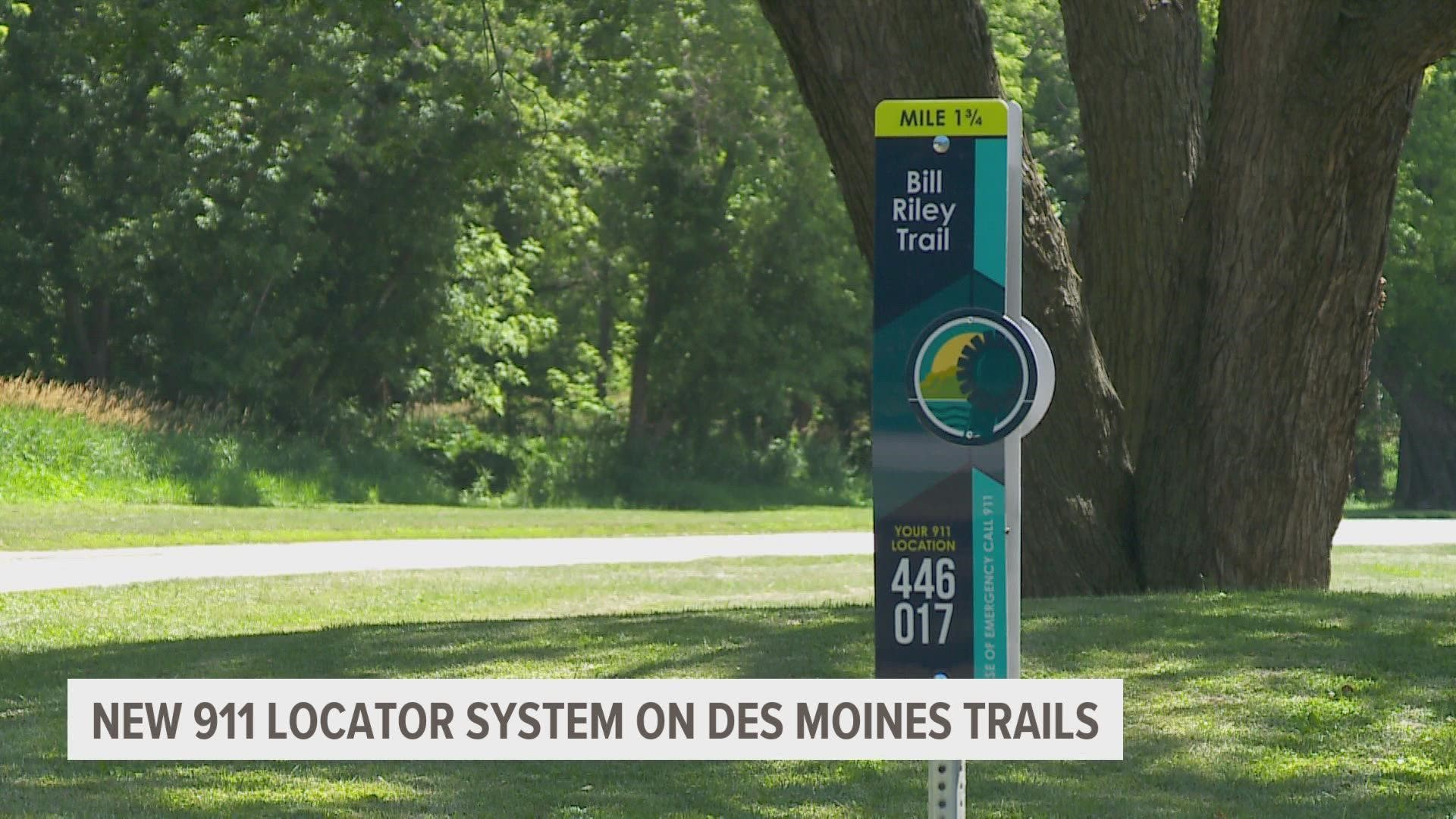 Numbered markers will be placed along the trails so people can find the nearest marker and relay that number to first responders in case of emergency.