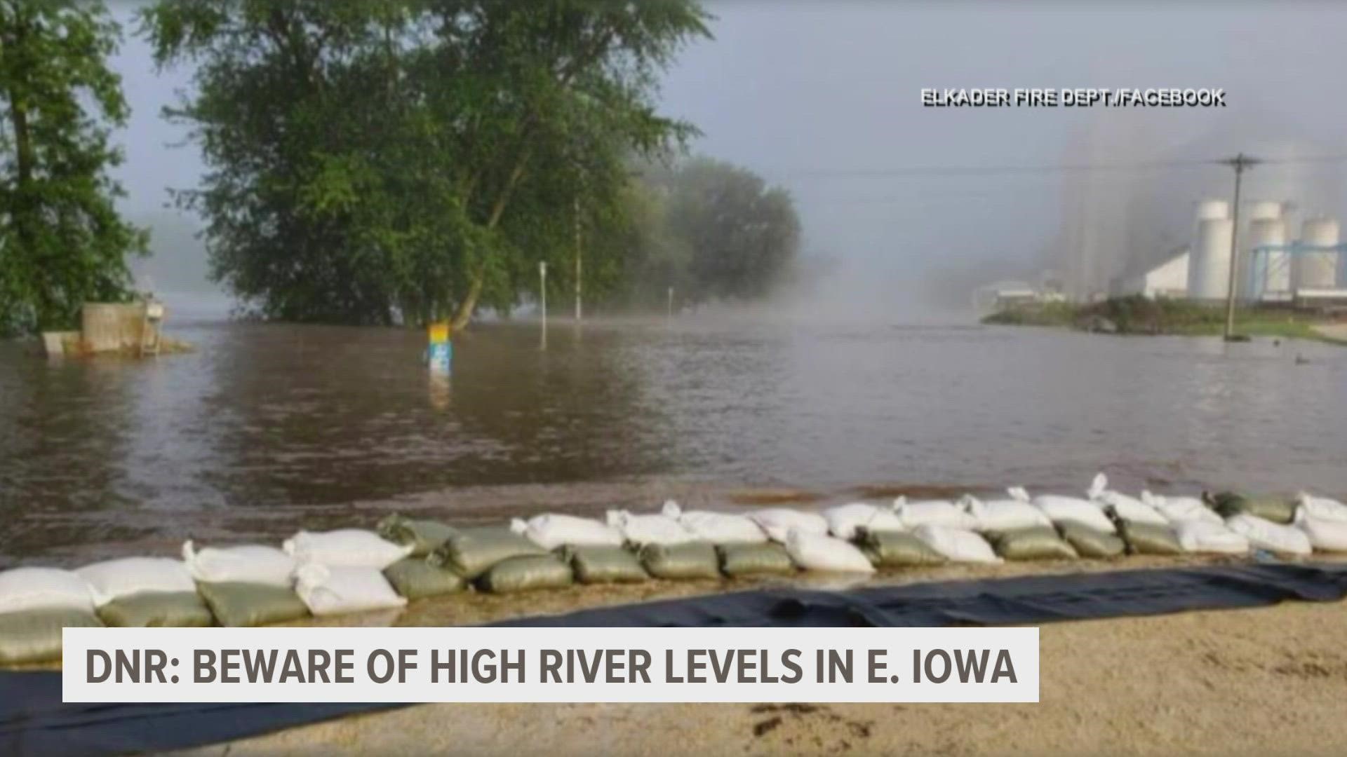 The banks of rivers in eastern Iowa nearly flooded this week, which can lead to dangerous situations for those paddling on the surface.