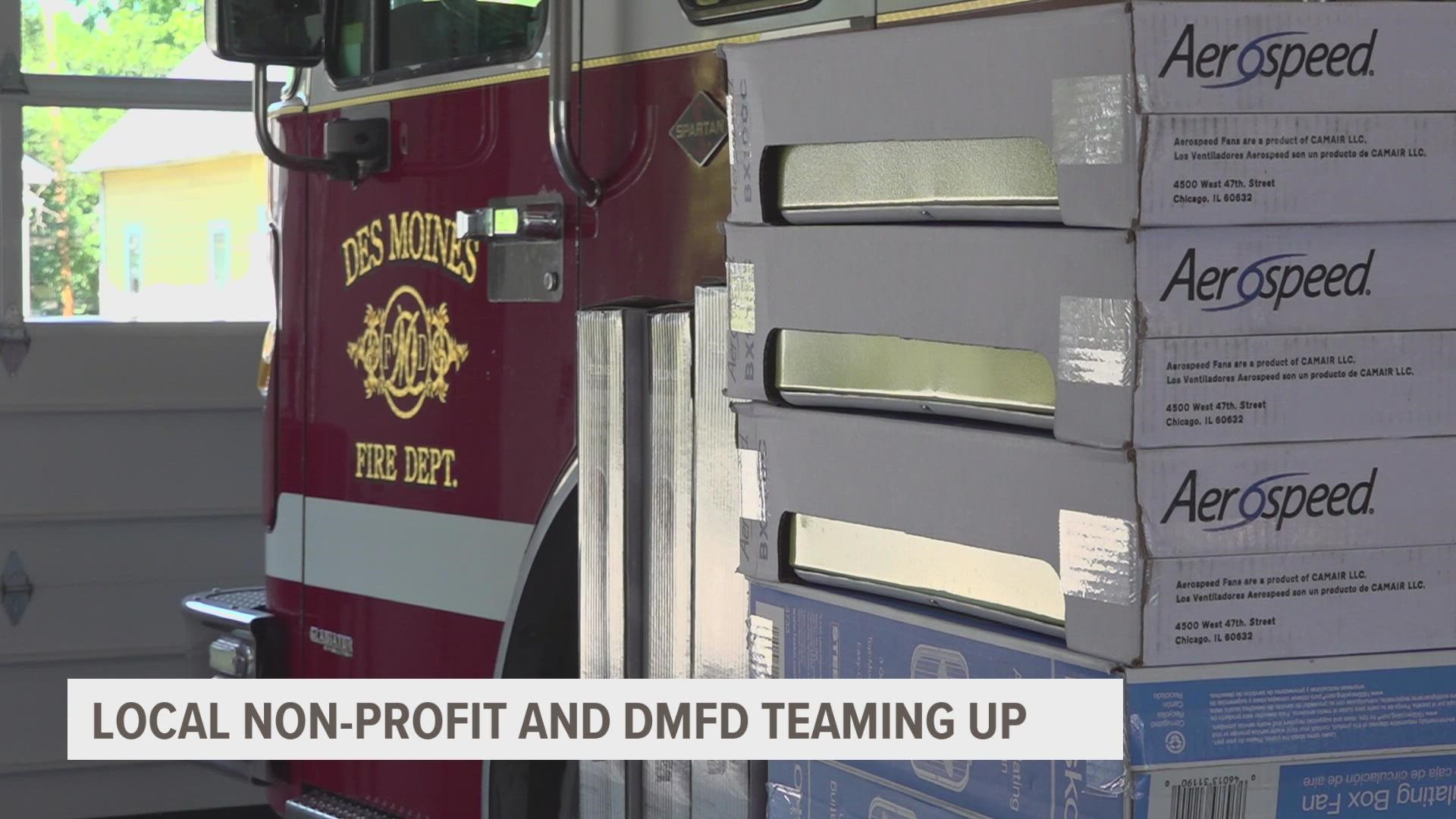 The Des Moines Fire Department and IMPACT Community Action Partnership are asking residents to donate unused fans and air conditioning units.