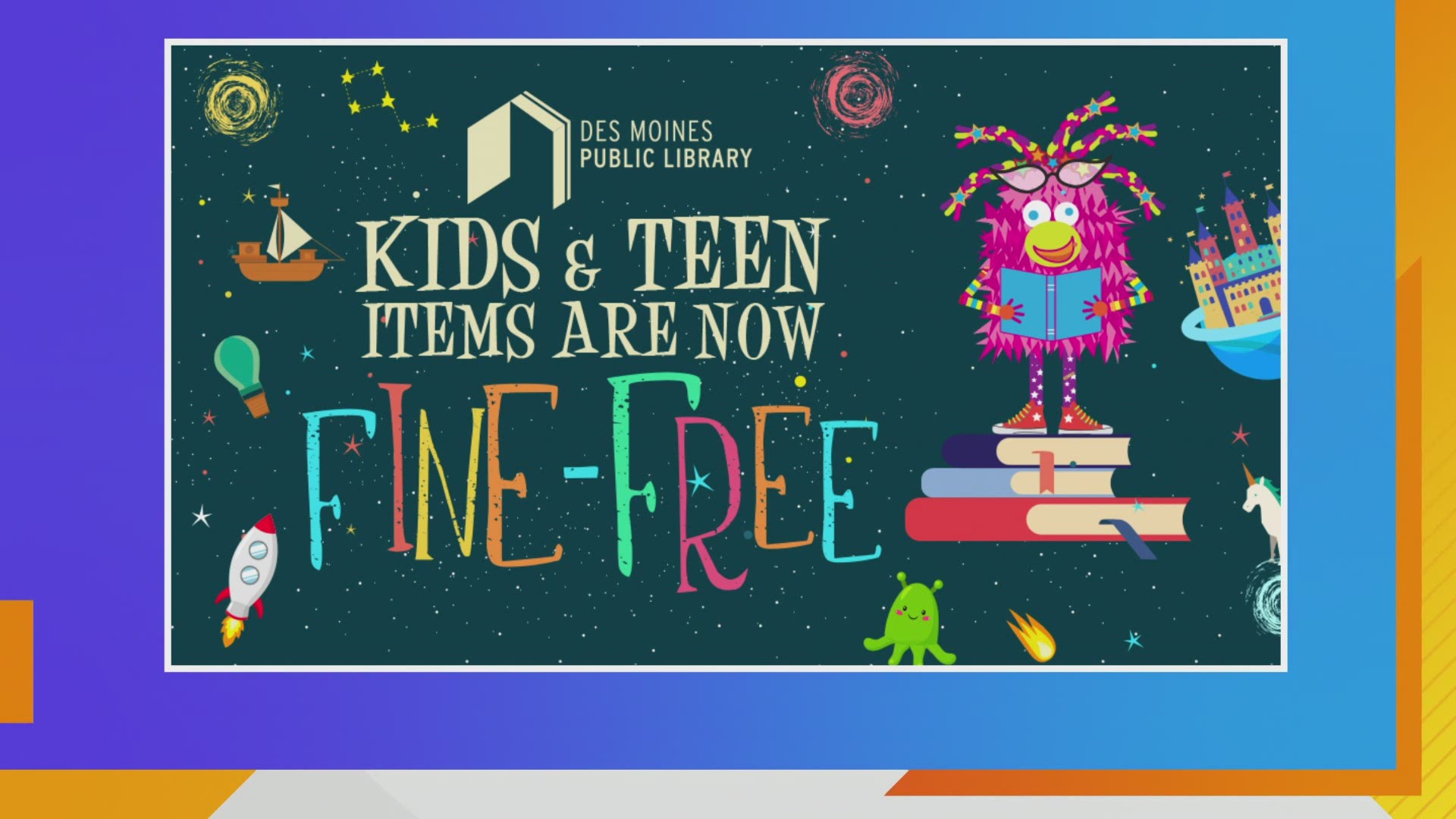 Kids & Teen Items are Fine Free at the Des Moines Public Library