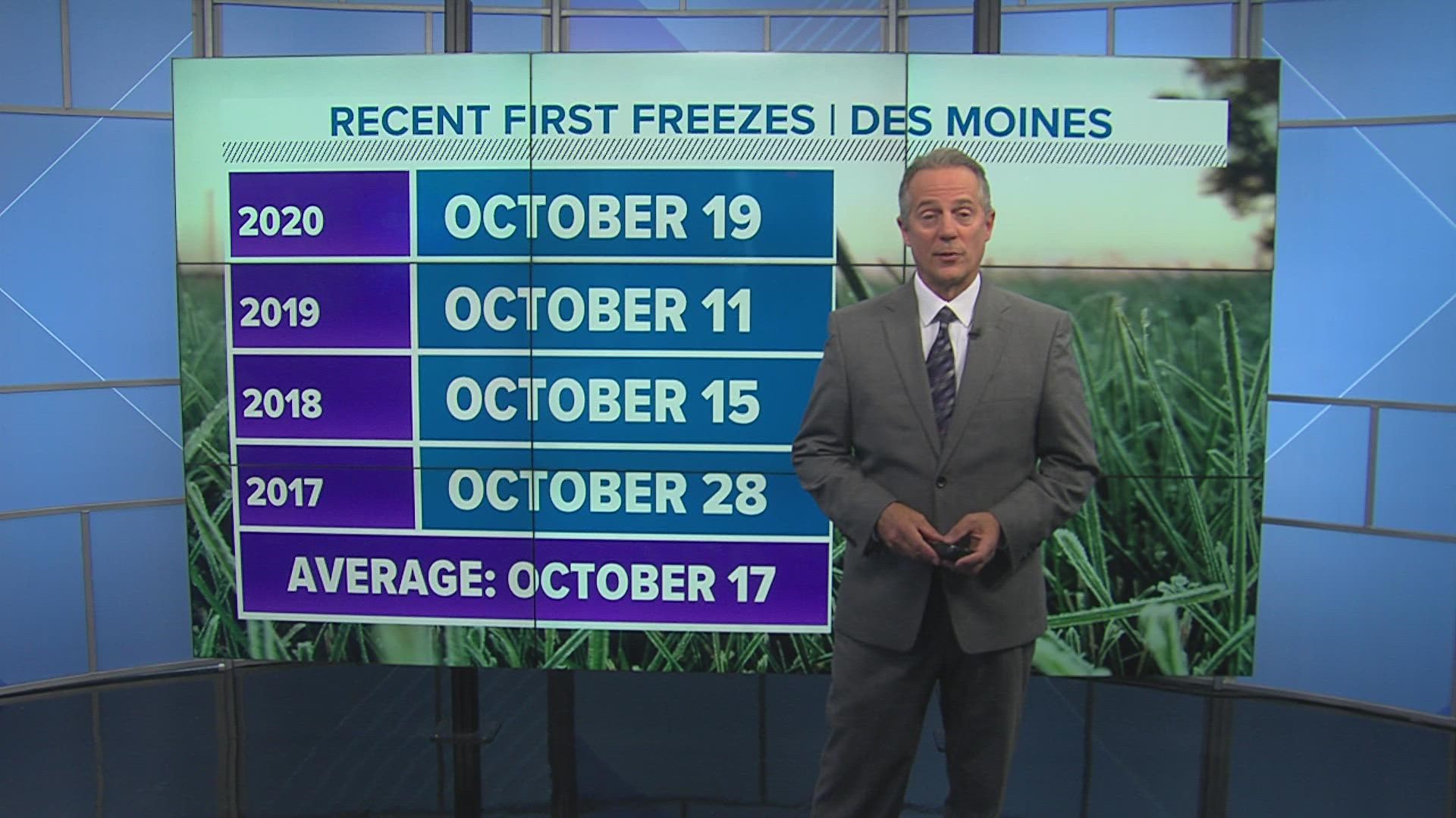 What's the difference between frost, freeze and hard freeze